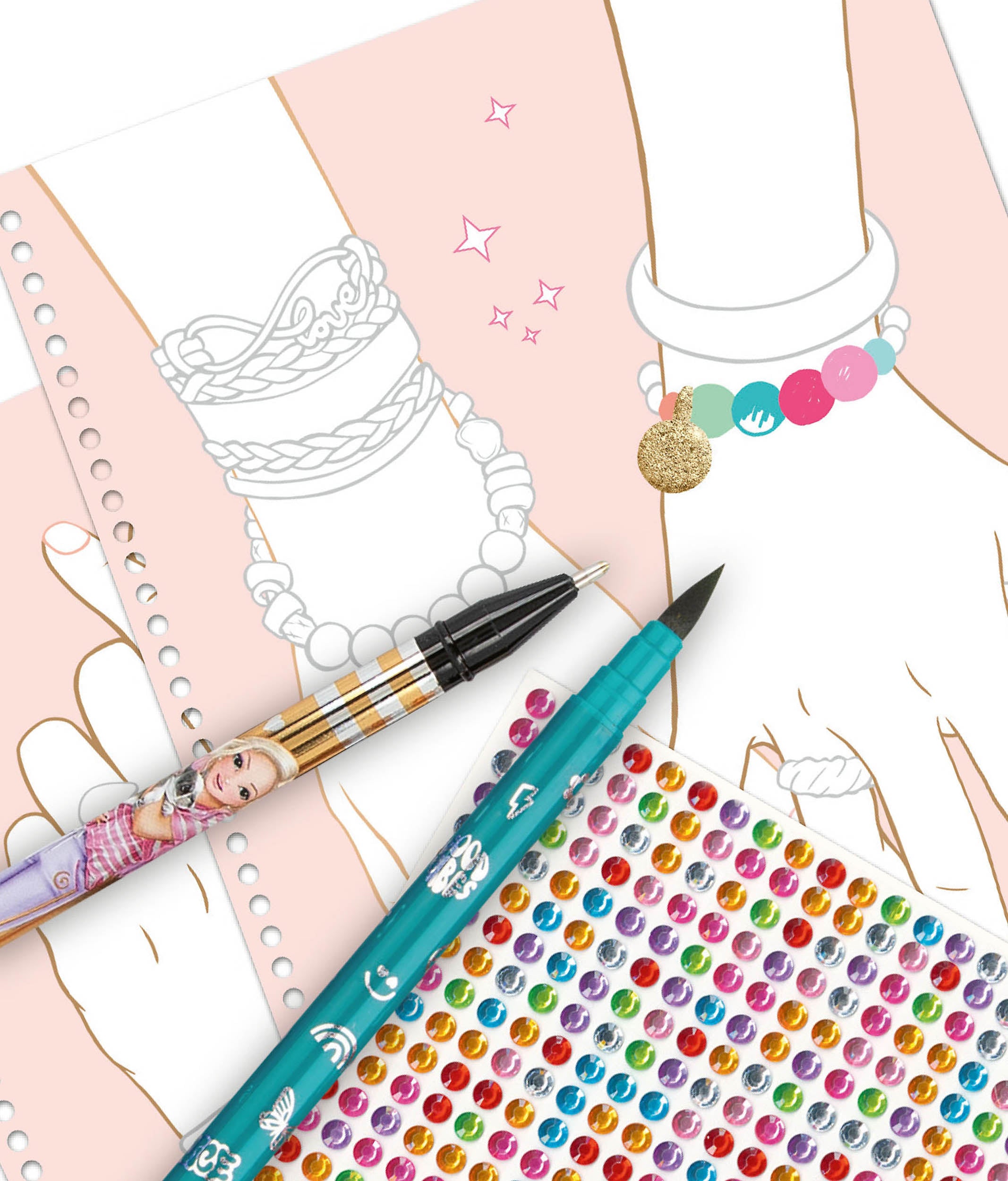 TOPModel Bling Bling Jewellery Craft Book, Colour & Create - 0013740