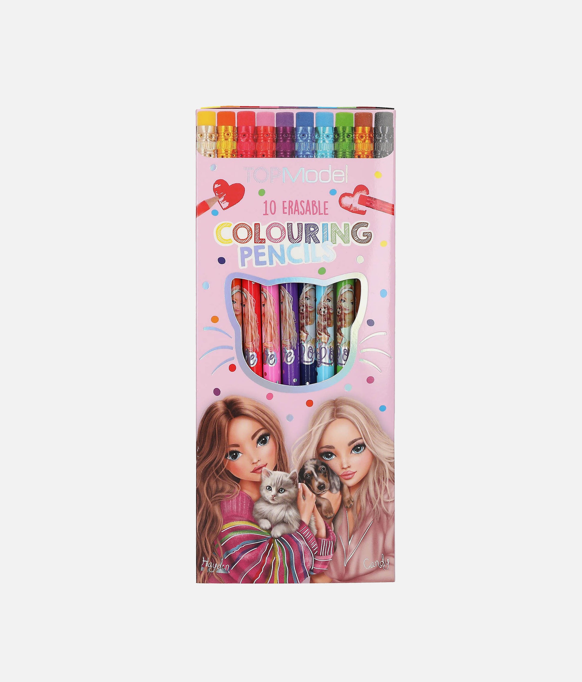 TOPModel Erasable Colouring Pencils, 10 Colour Pencil Set - 0013796