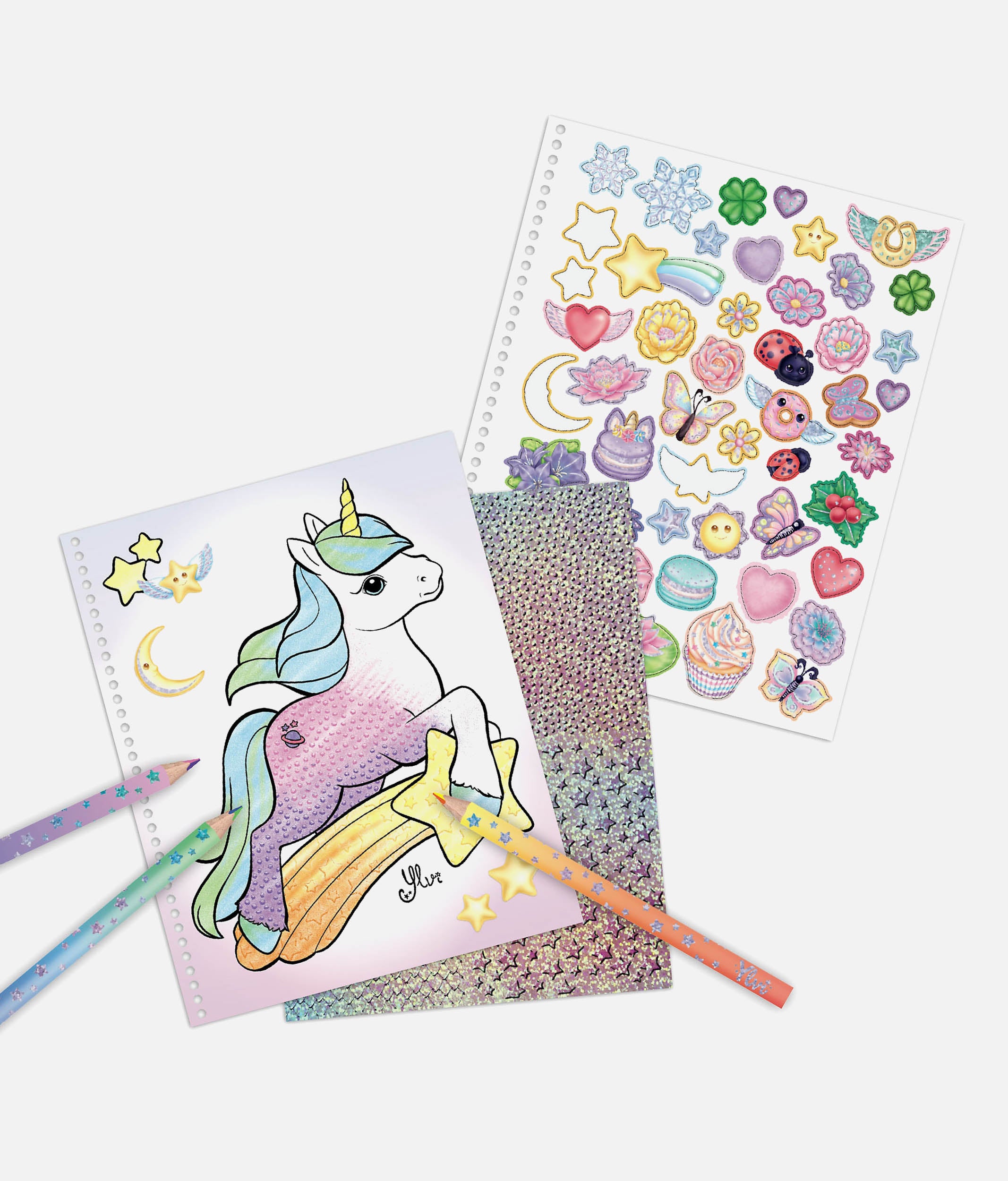 Ylvi Lucky Dragon Colouring Book with Crayons & Stickers - 0013797