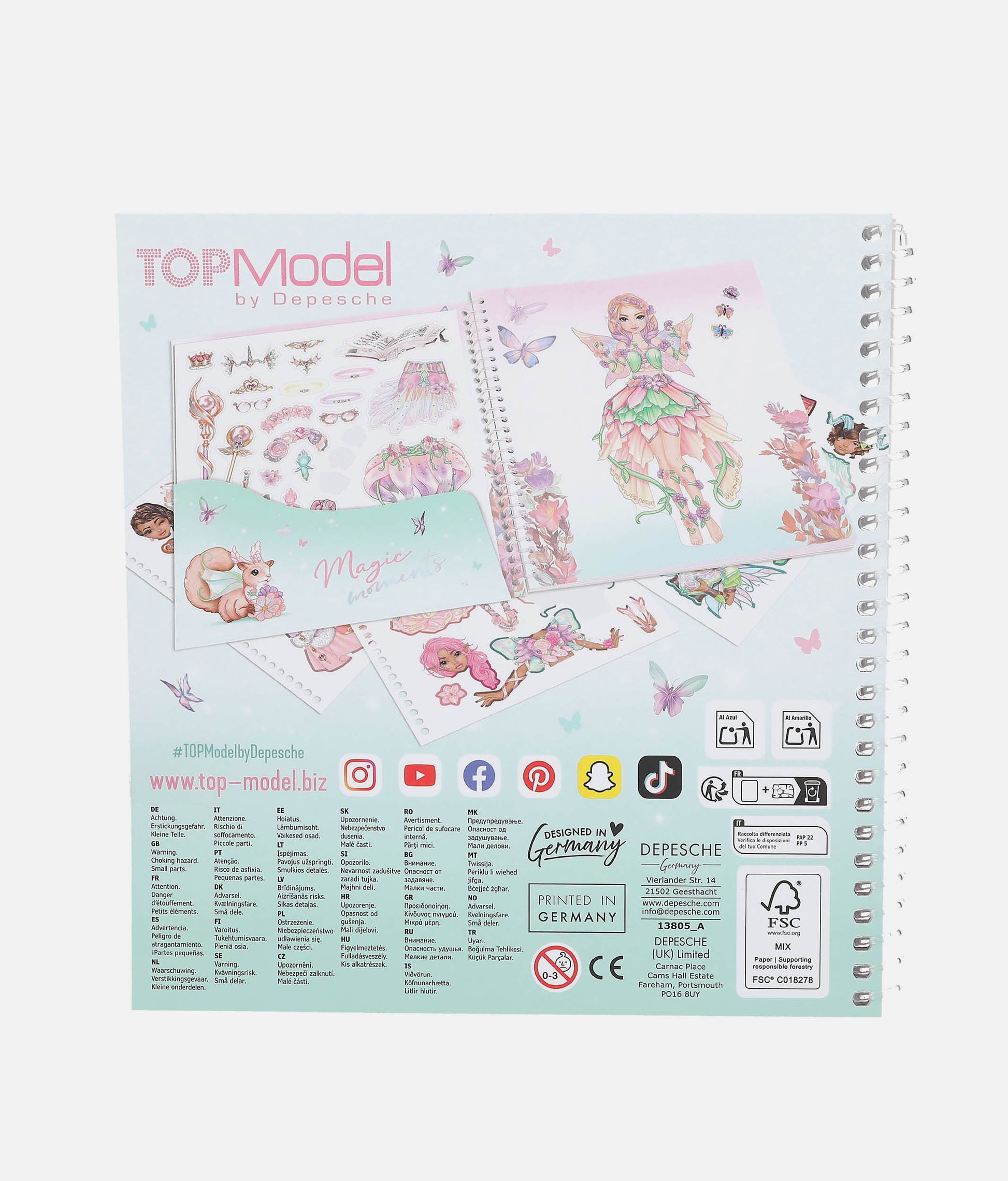 TOPModel Dress Me Up Fantasy Sticker Book with 170+ Stickers - 0013805