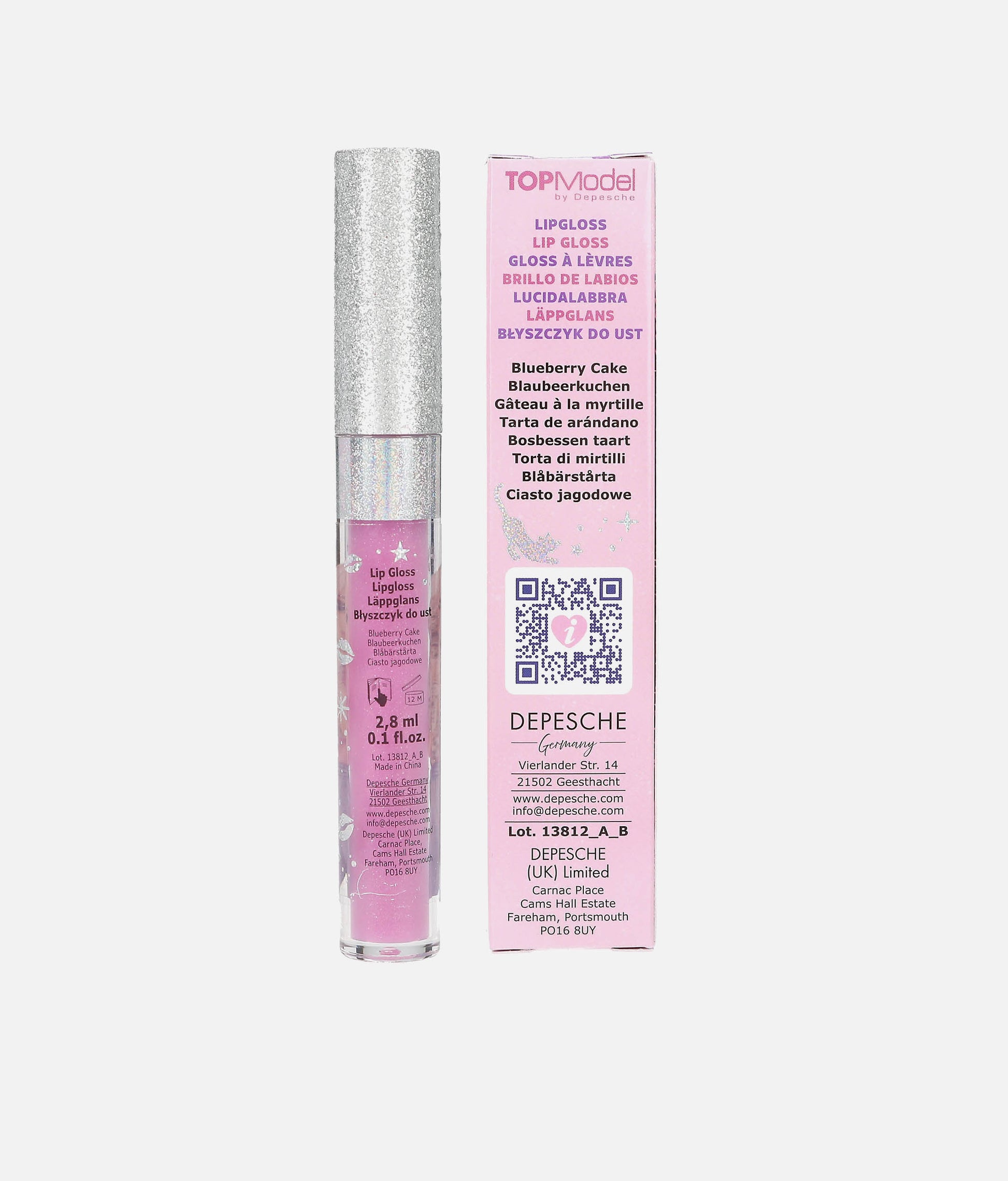 TOPModel Lip Gloss with Glitter Cap, Fun Scented Lip Shine for Tweens - 0013812