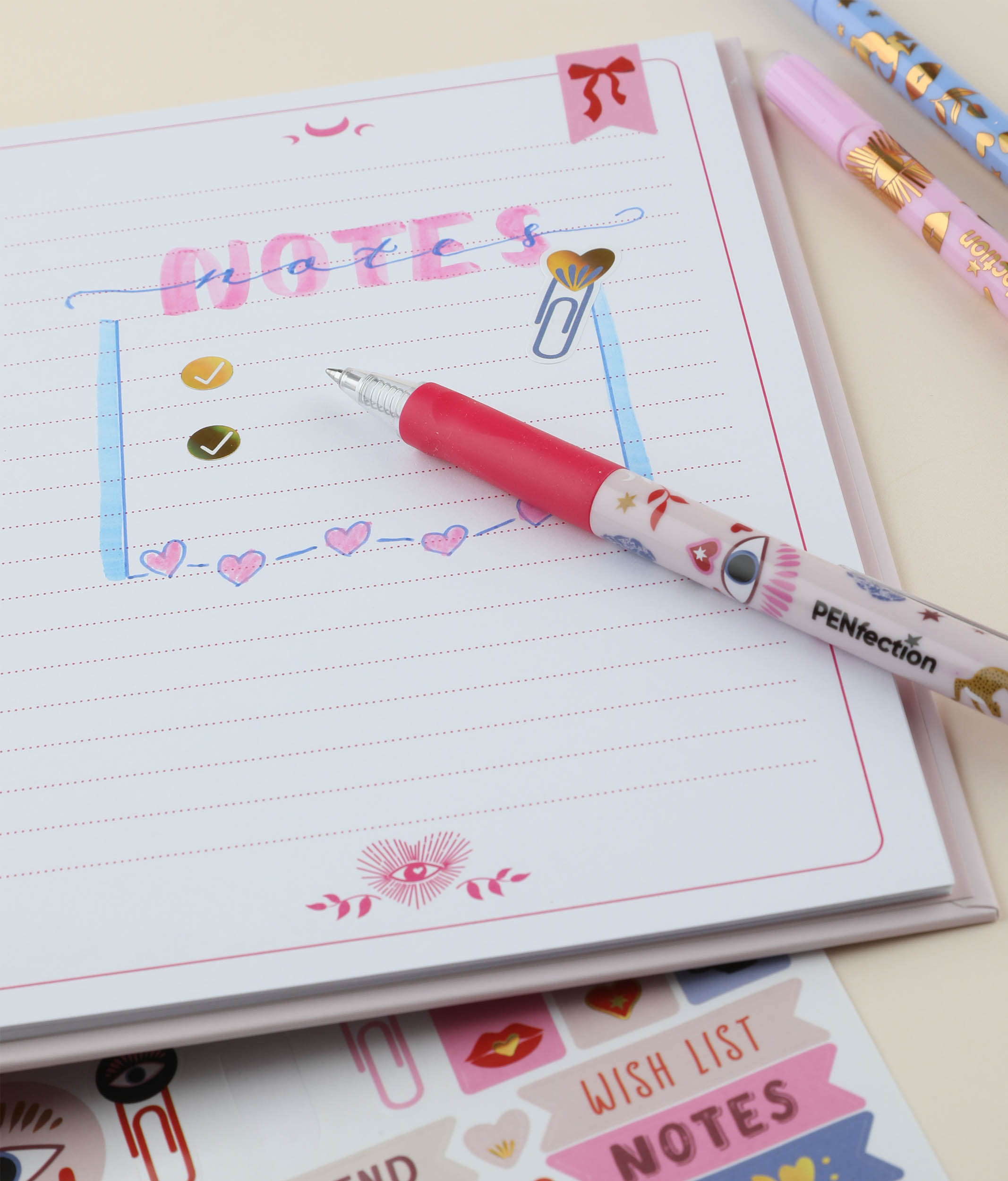 PENfection Notebook With Pen Set & Sticker Sheet Included - 0013891