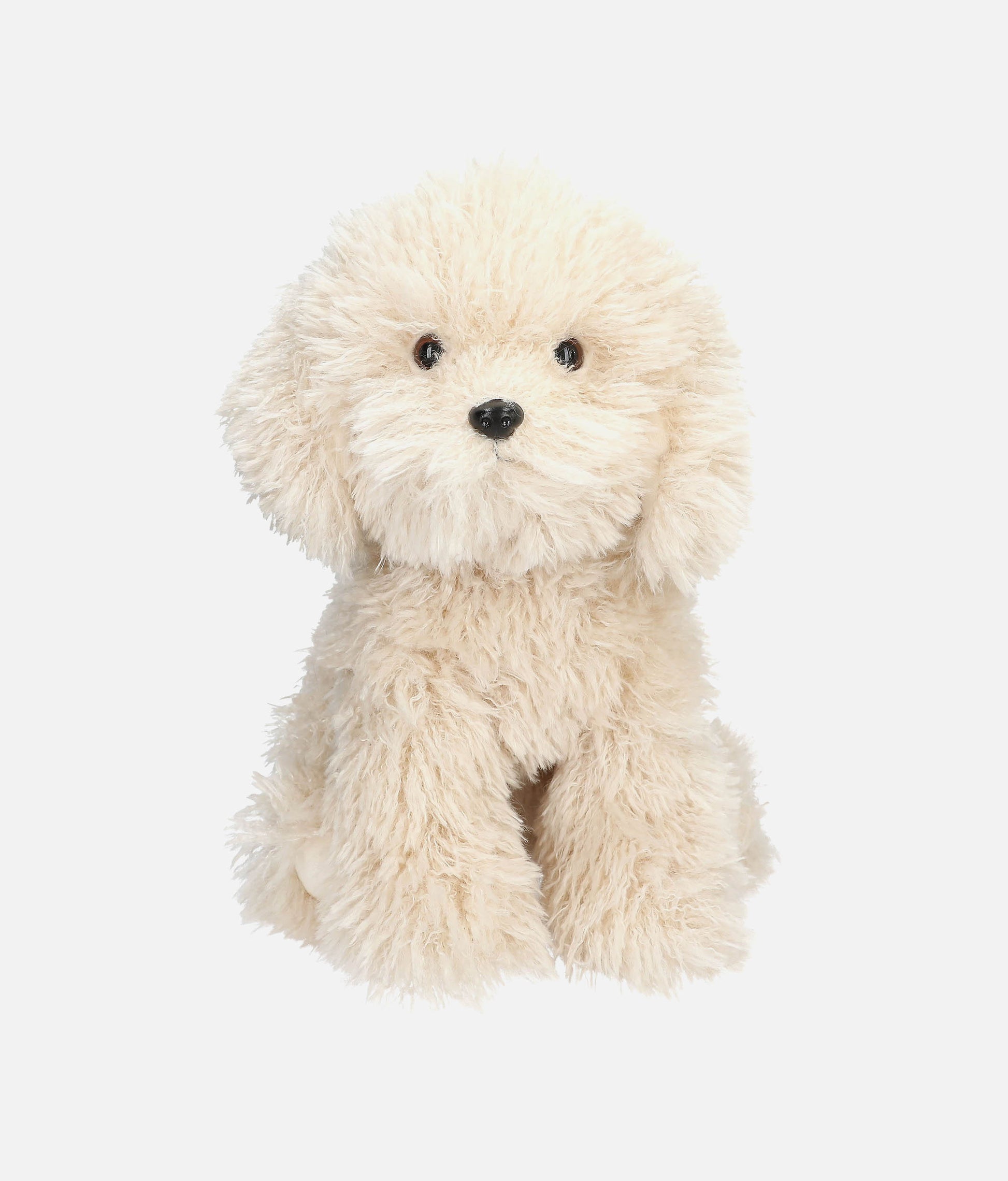 TOPModel Plush Dog, Beige Curly-Fur Puppy Toy, Soft & Cuddly - 0014059