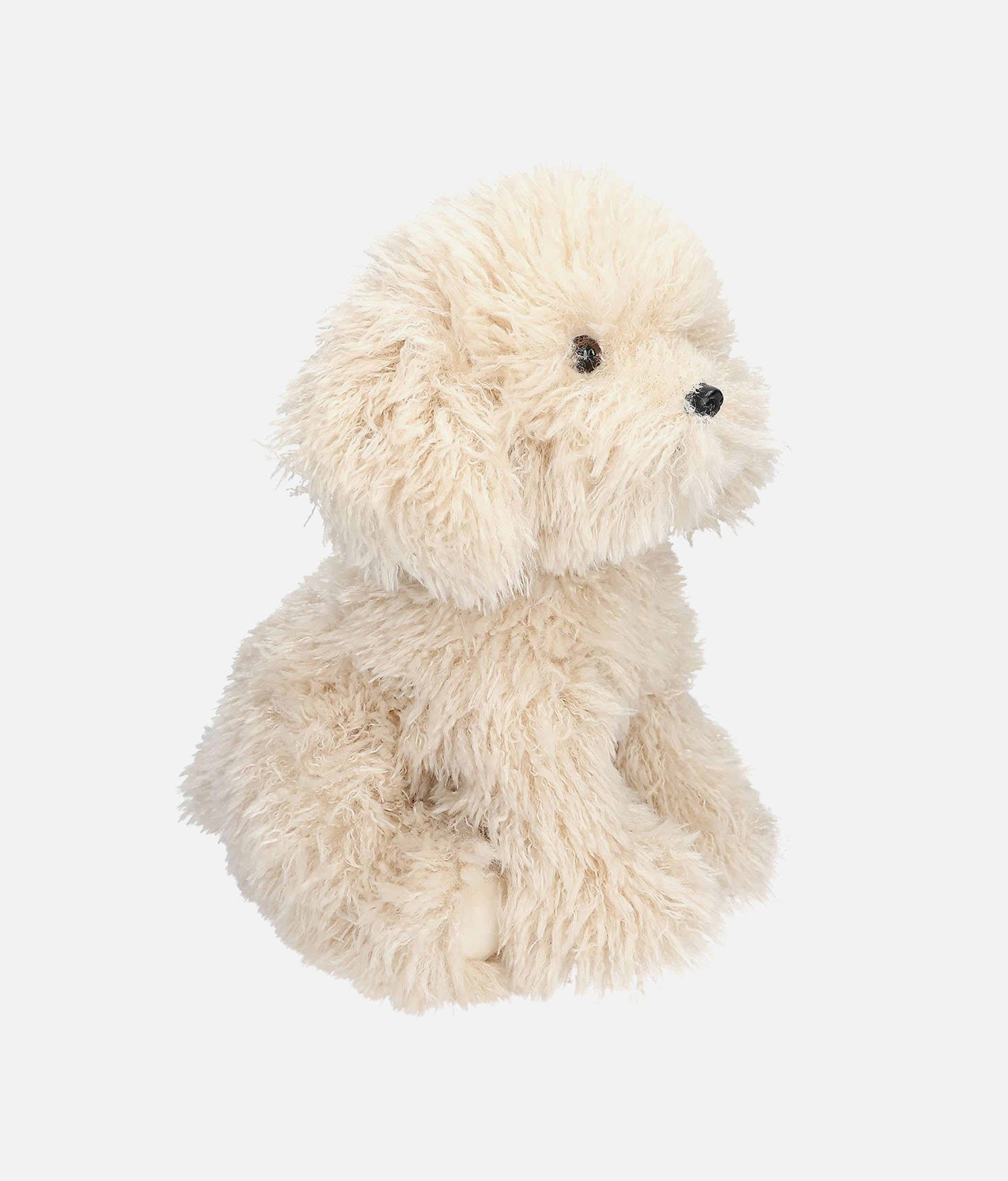 TOPModel Plush Dog, Beige Curly-Fur Puppy Toy, Soft & Cuddly - 0014059