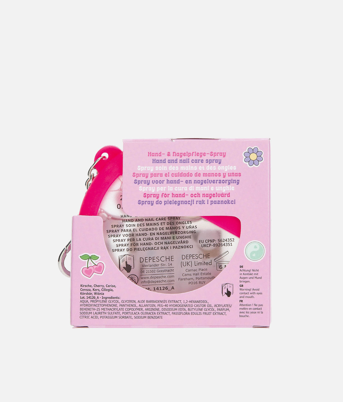 TOPModel GLOW TO GO Hand and Nail Care Spray – Cherry Scent, 25 ml
