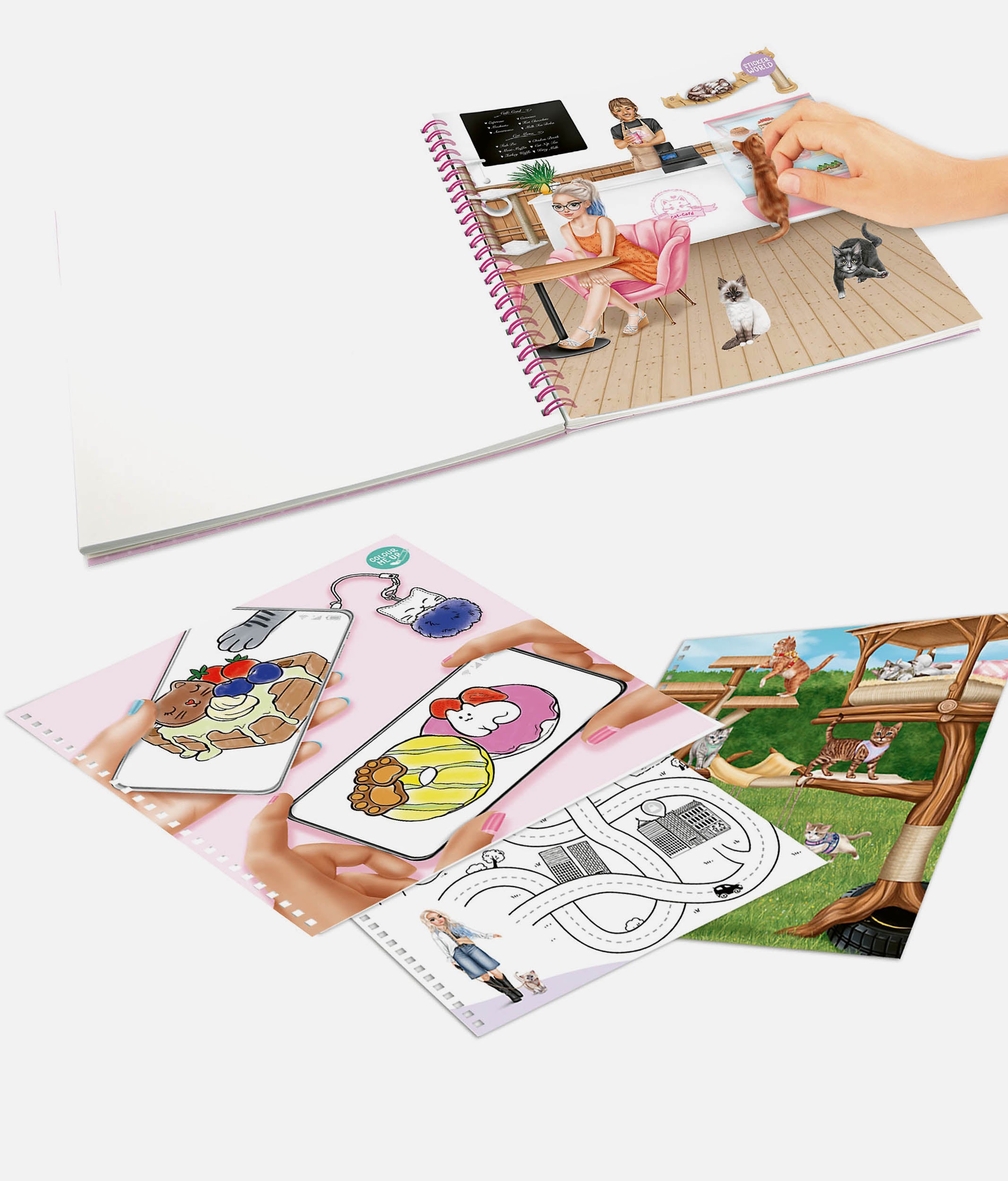 TOPModel Kitty Creative Activity Book with Stickers, 92 Pages - 0014213