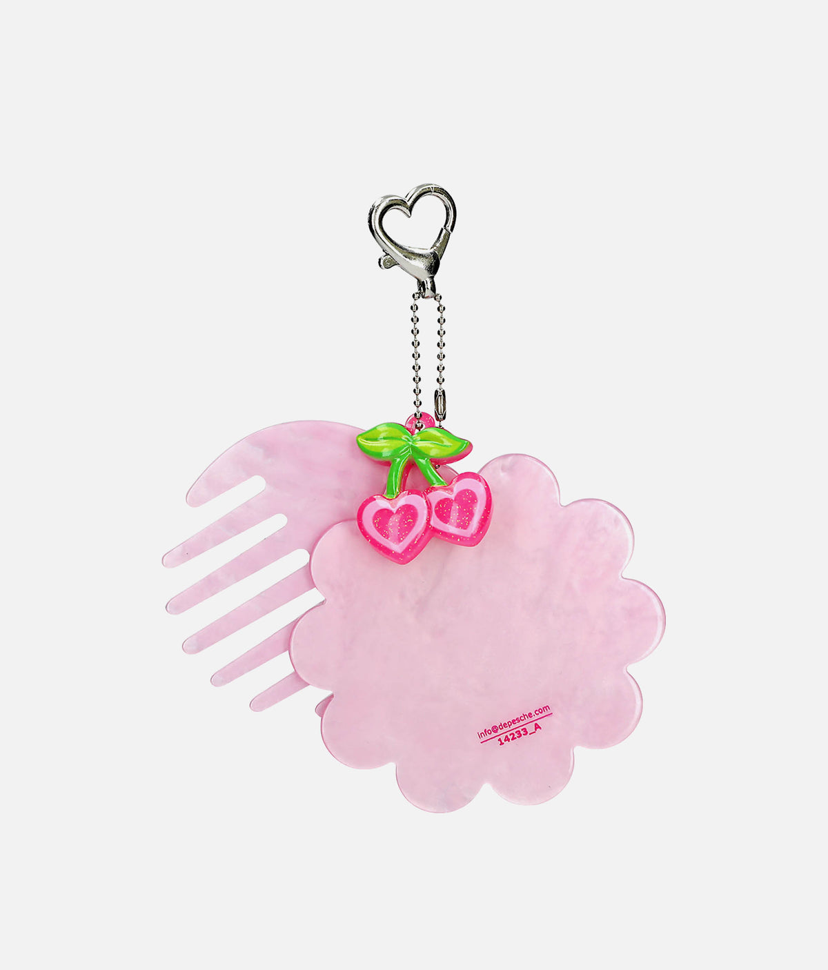 TOPModel GLOW TO GO Hair Comb with Mirror – Pink Clip-On Accessory