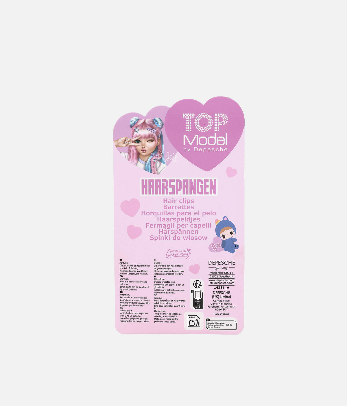 TOPModel KPOP Stars Hair Clips 0014281 – Five-Piece Hair Accessory Set