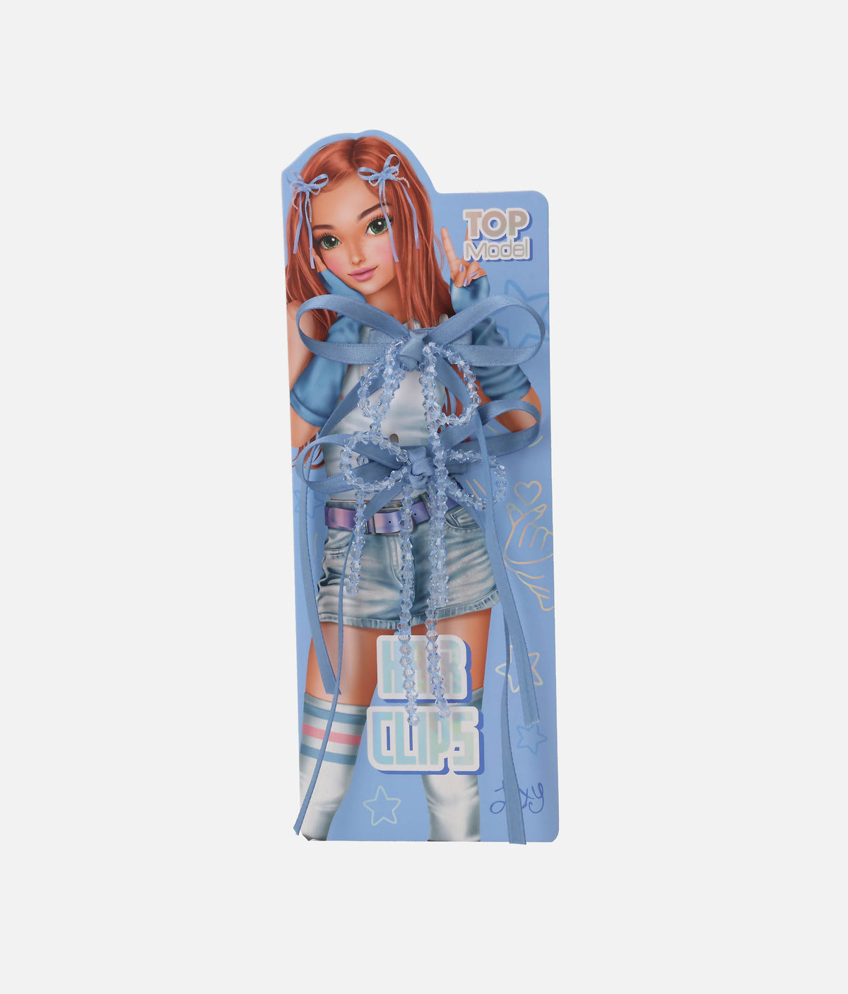 TOPModel KPOP Bow Hair Clips, Pink or Blue Ribbon Bows - 0014282