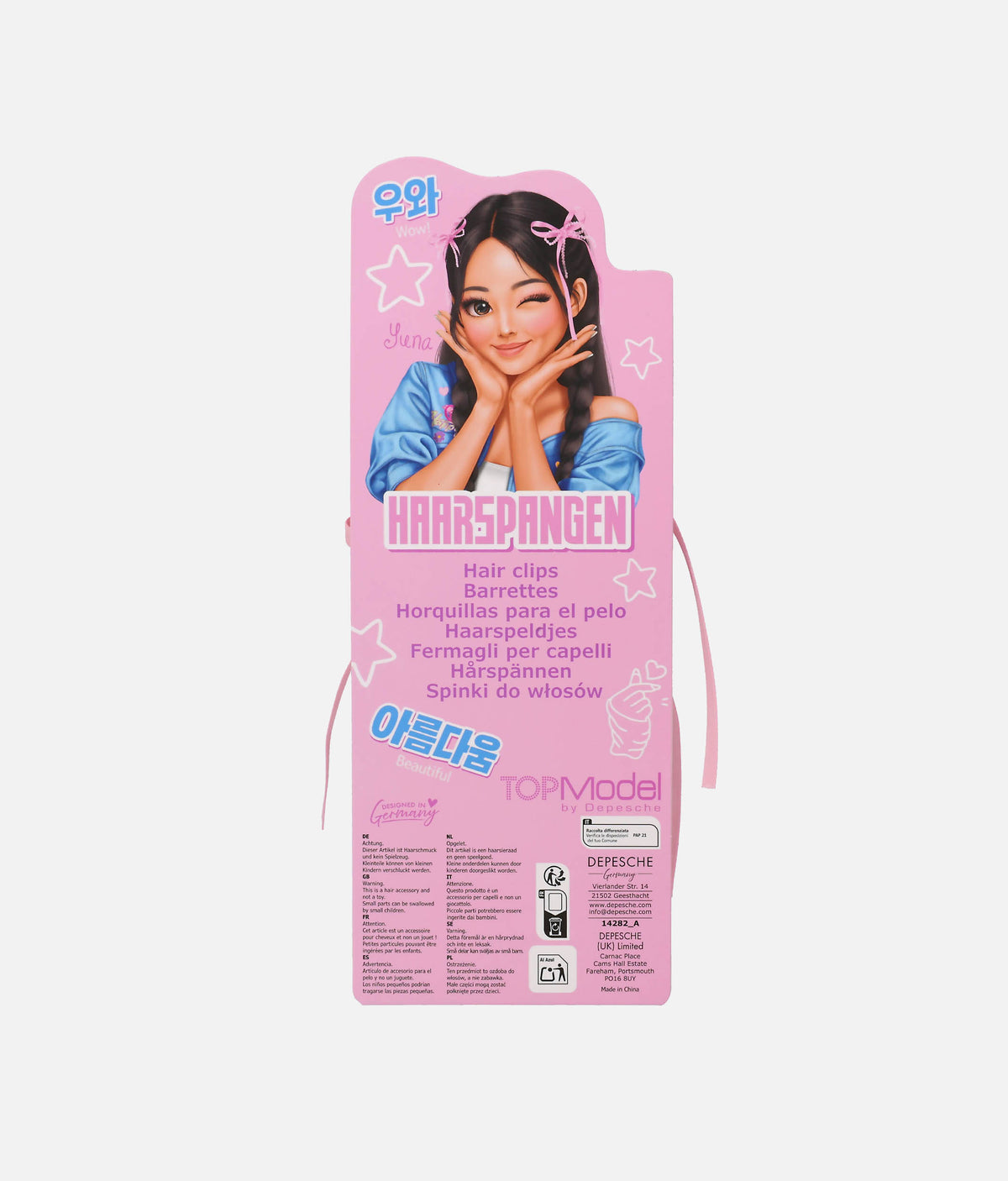 TOPModel KPOP Bow Hair Clips, Pink or Blue Ribbon Bows - 0014282