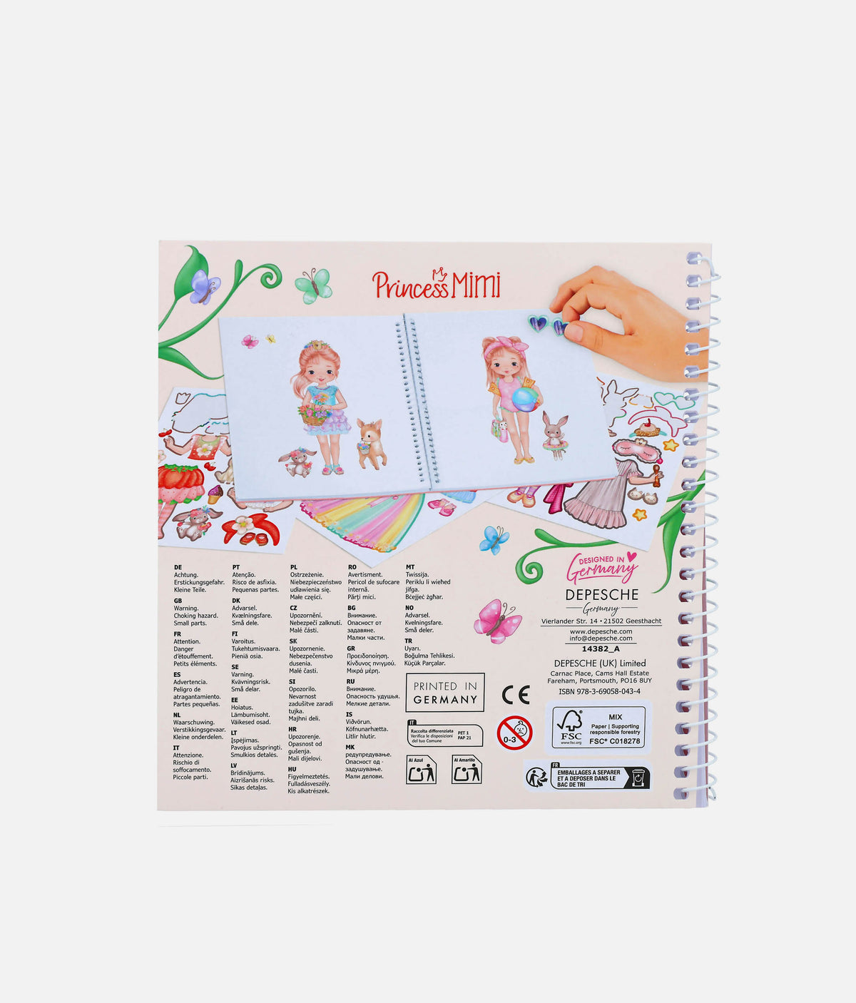 Princess Mimi Dress Me Up Sticker Book – 125+ Outfit & Animal Stickers