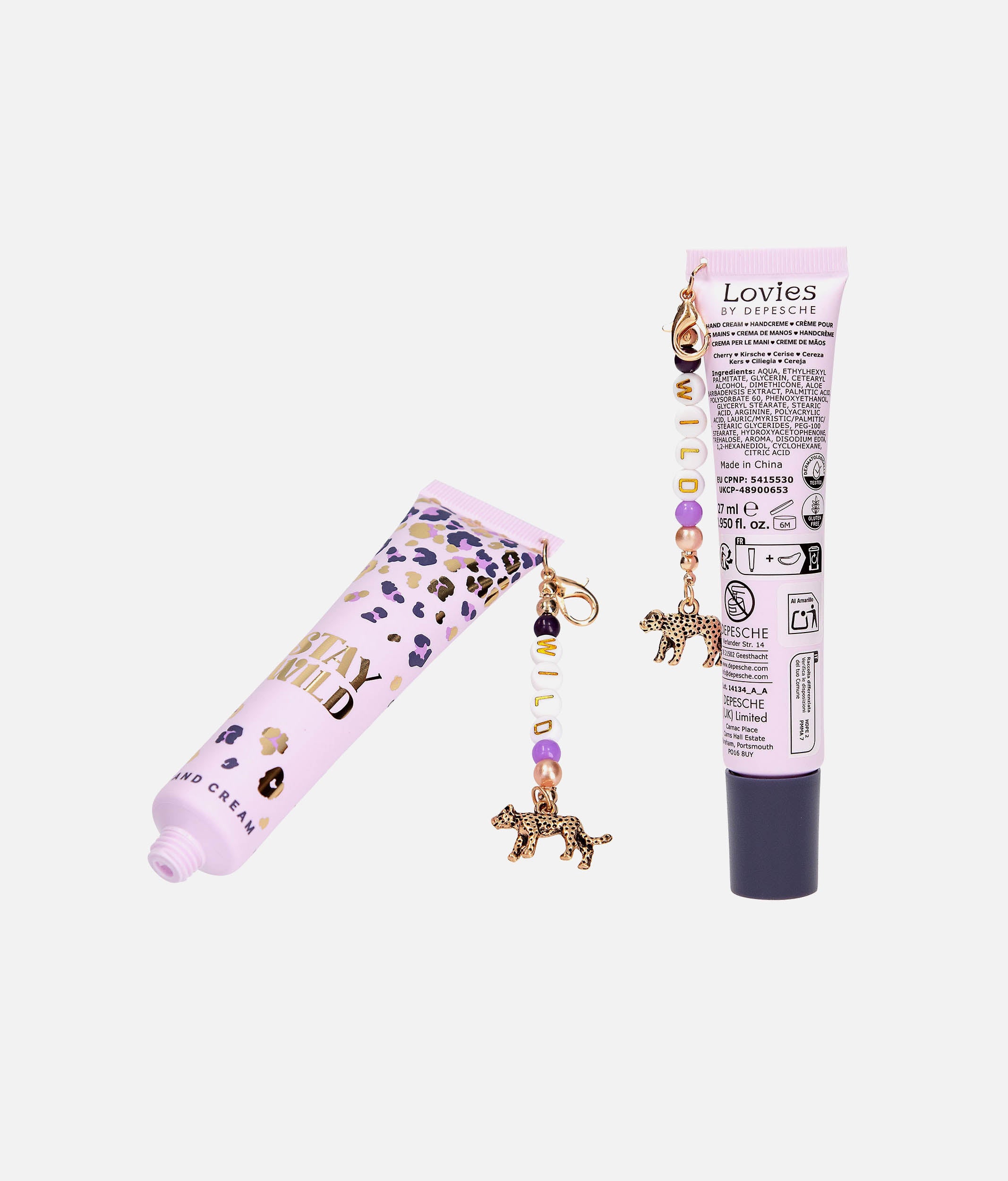 LOVIES Cherry Scented Hand Cream with Charm Pendant Gift for Teens - 0014134