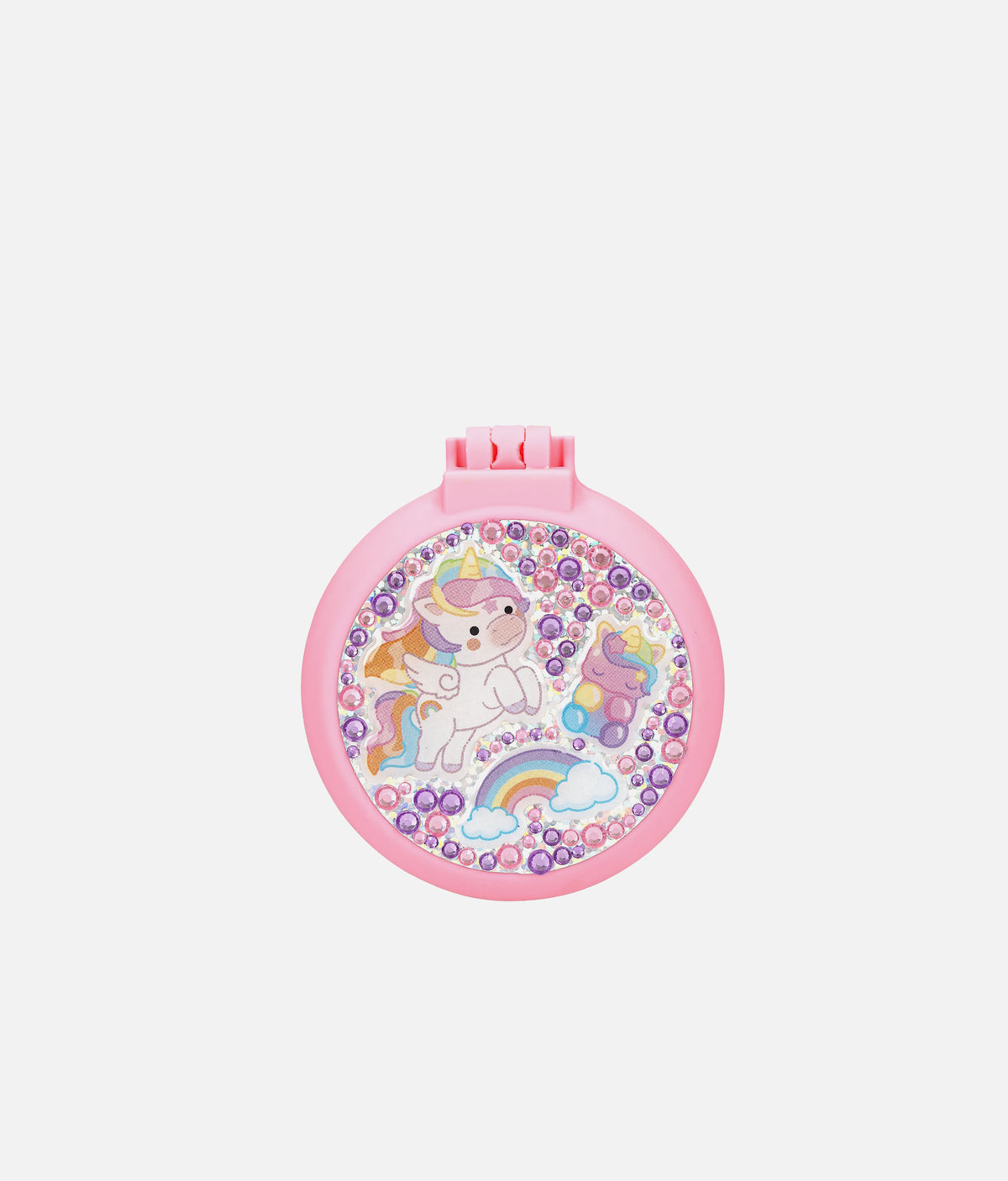 Ylvi Unicorn Folding Hairbrush with Mirror - 0014439