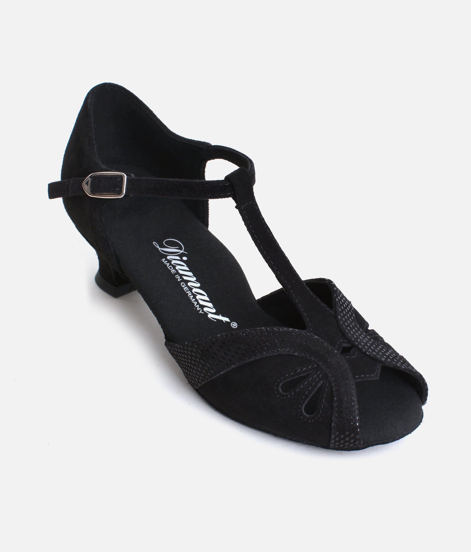 Open-Toe Ballroom & Latin Dance Shoes, T-Bar Strap, Spanish Heel - 019