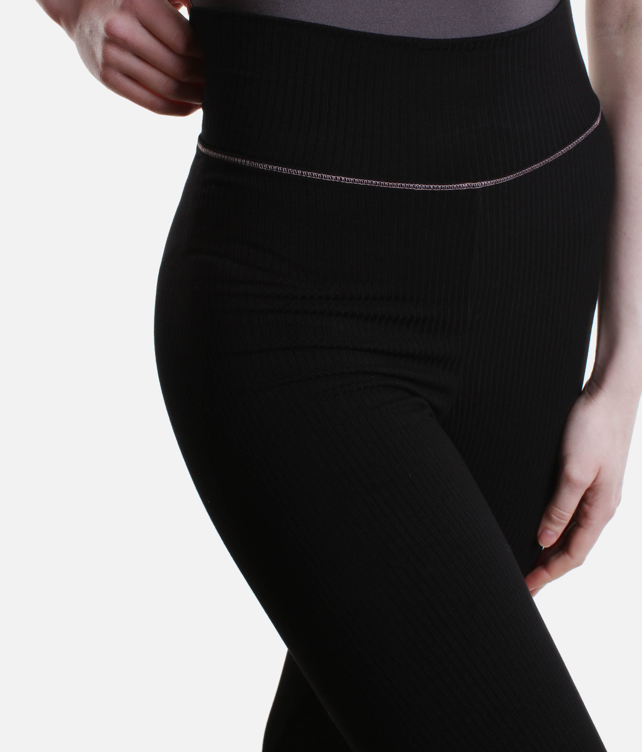 Mid-Waist Leggings, Ultra-Soft Ribbed Knit - S0551