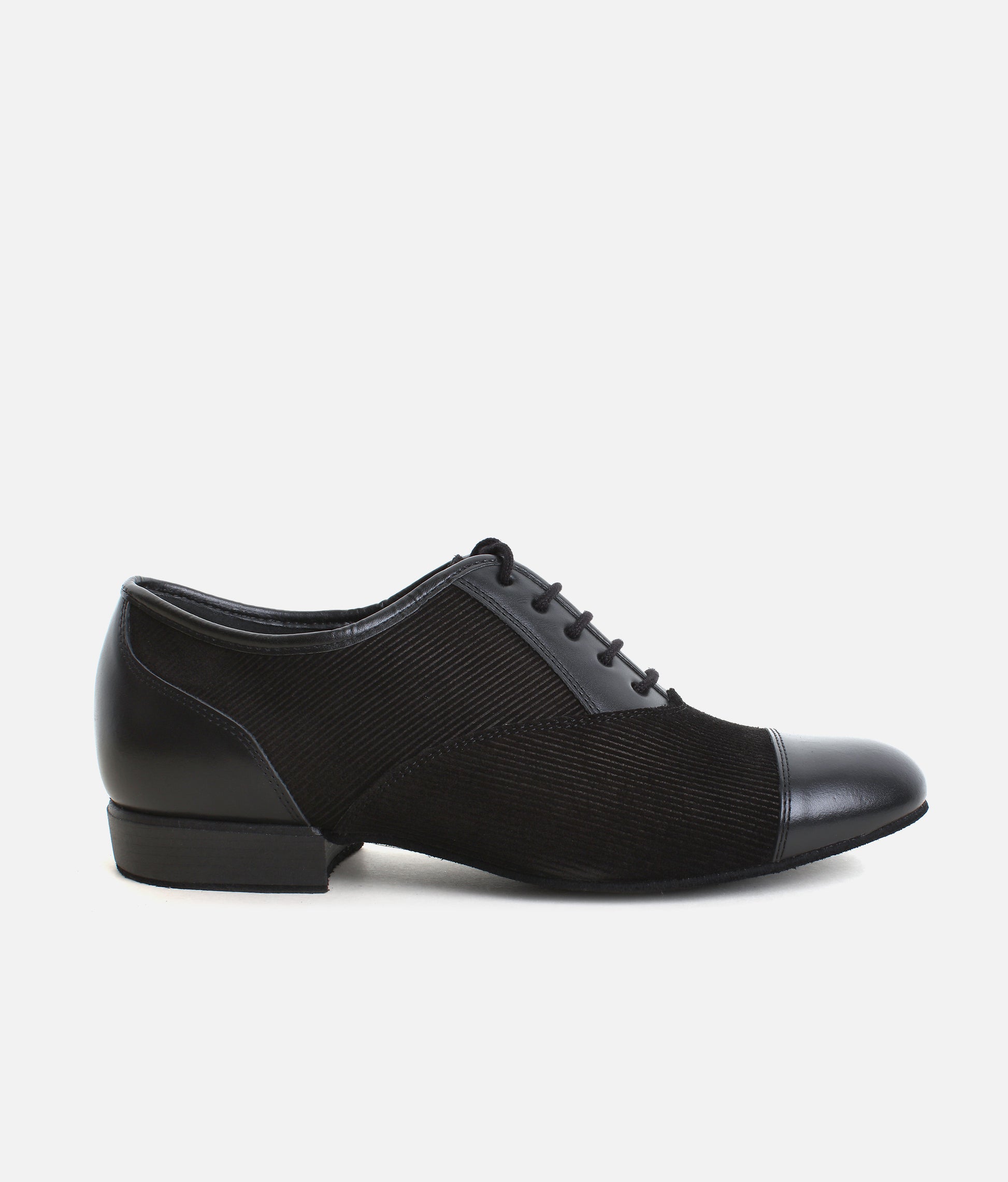 Mens Ballroom Dance Shoes, Classic Oxford Style with Shock-Absorbing Heel - 077