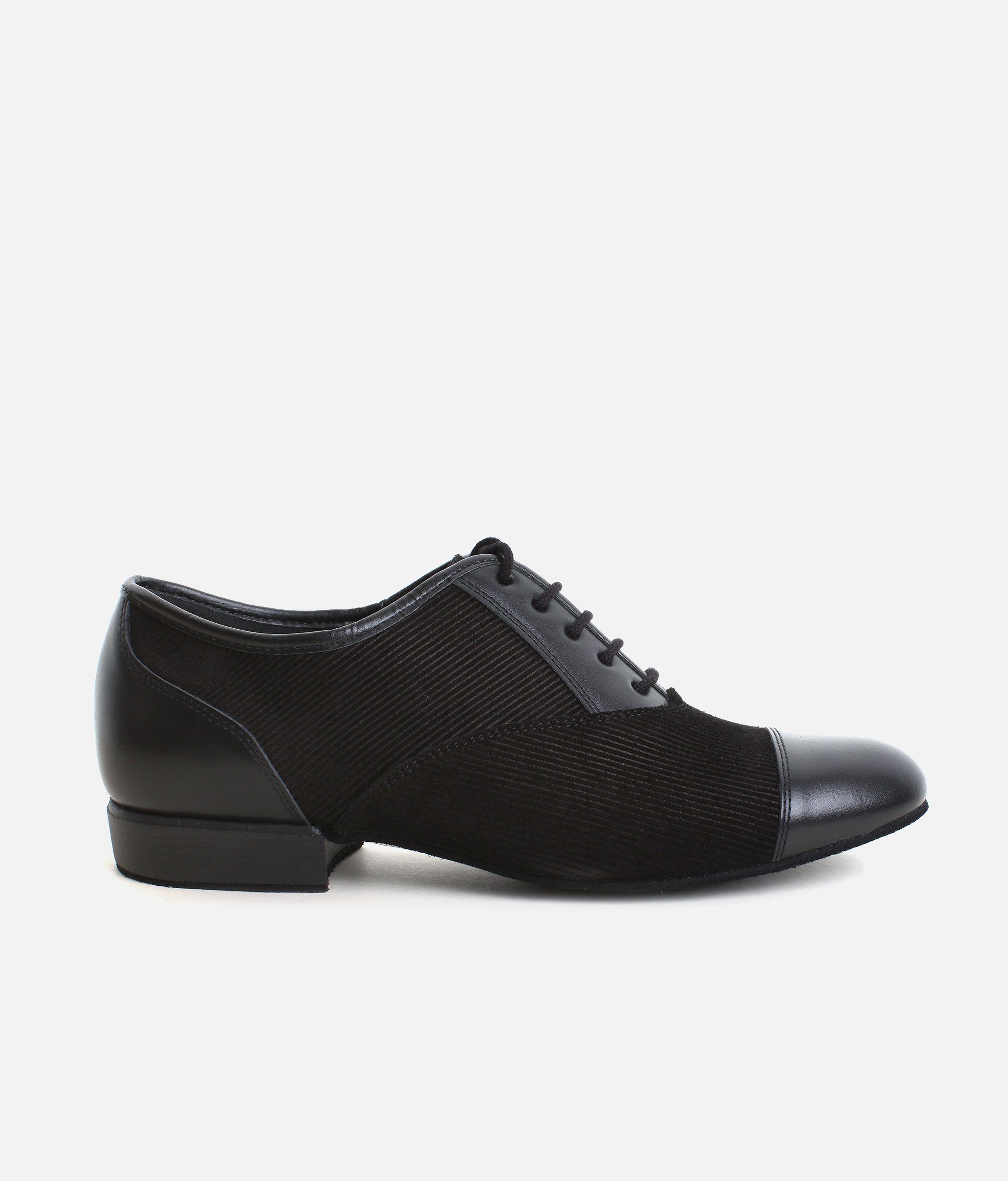 Mens Ballroom Dance Shoes, Classic Oxford Style with Shock-Absorbing Heel - 077