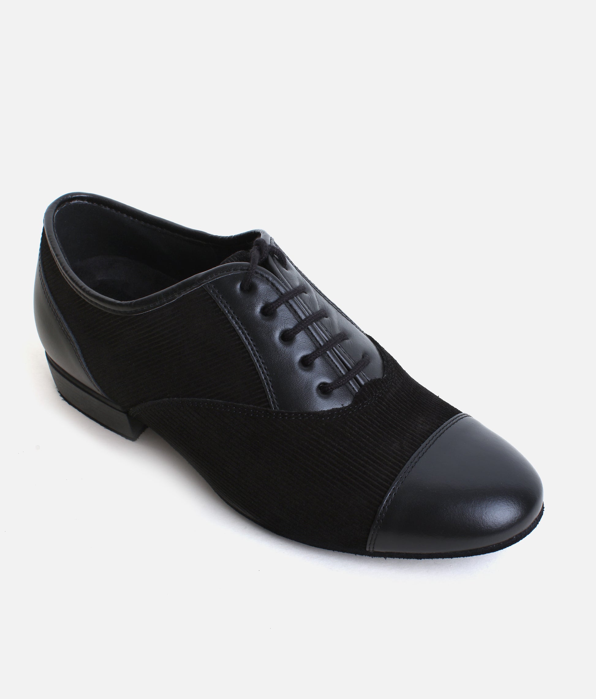 Mens Ballroom Dance Shoes, Classic Oxford Style with Shock-Absorbing Heel - 077