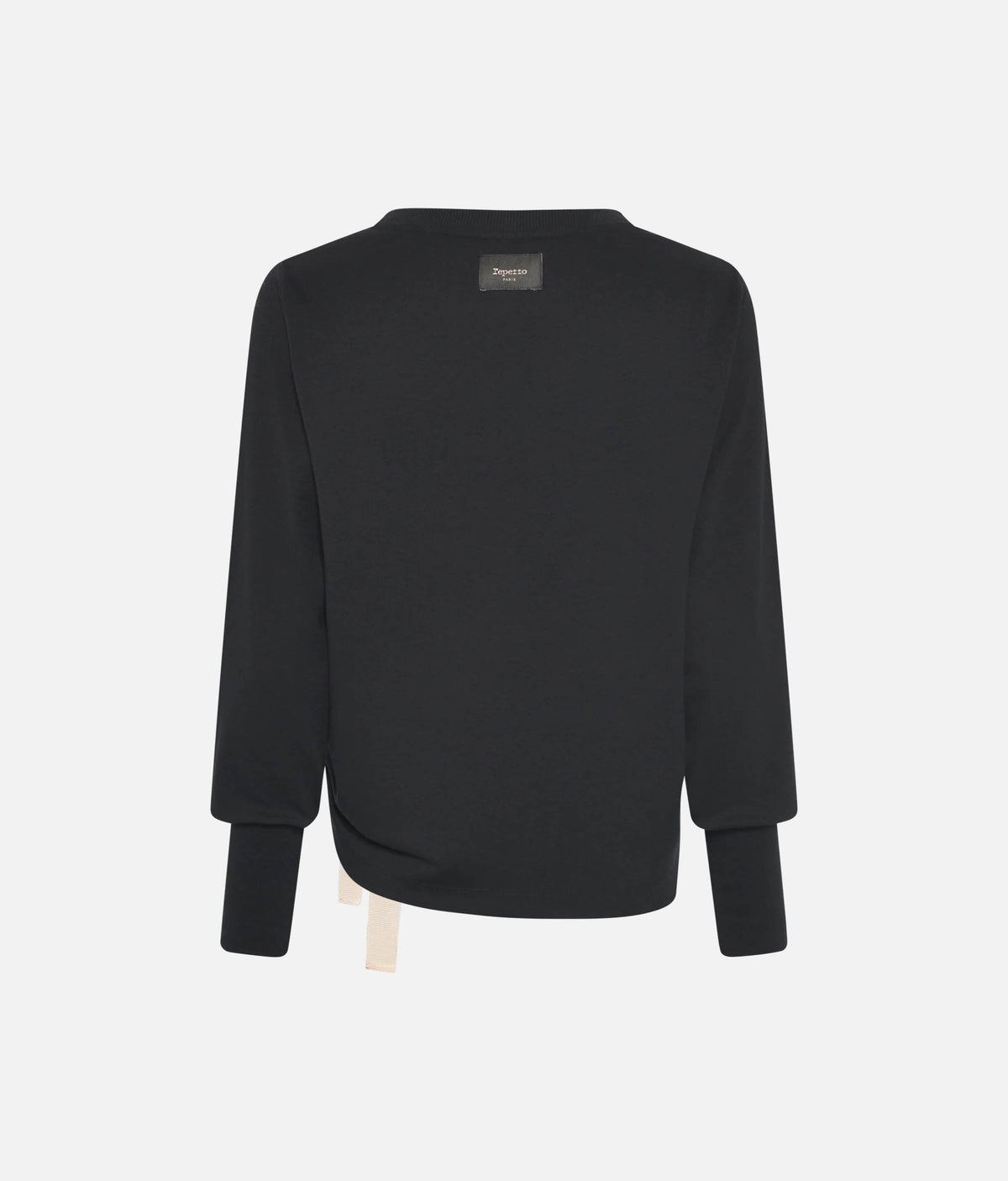 Repetto Side Bow Sweatshirt S0797 – Black Ballet Warm-Up Top