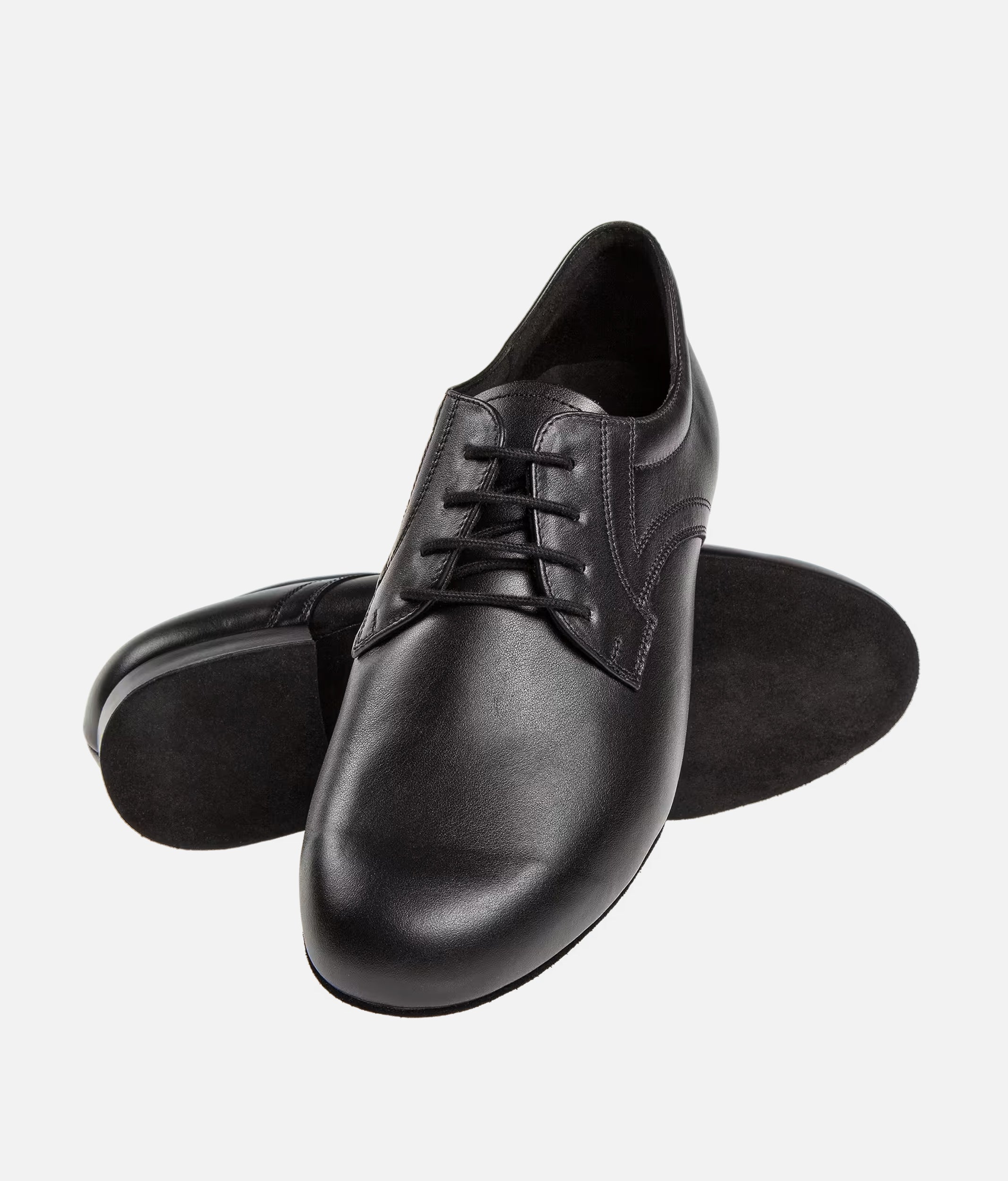 Mens Dance Shoes, Derby Style Ballroom Shoes with Shock Absorbing Heel - 085
