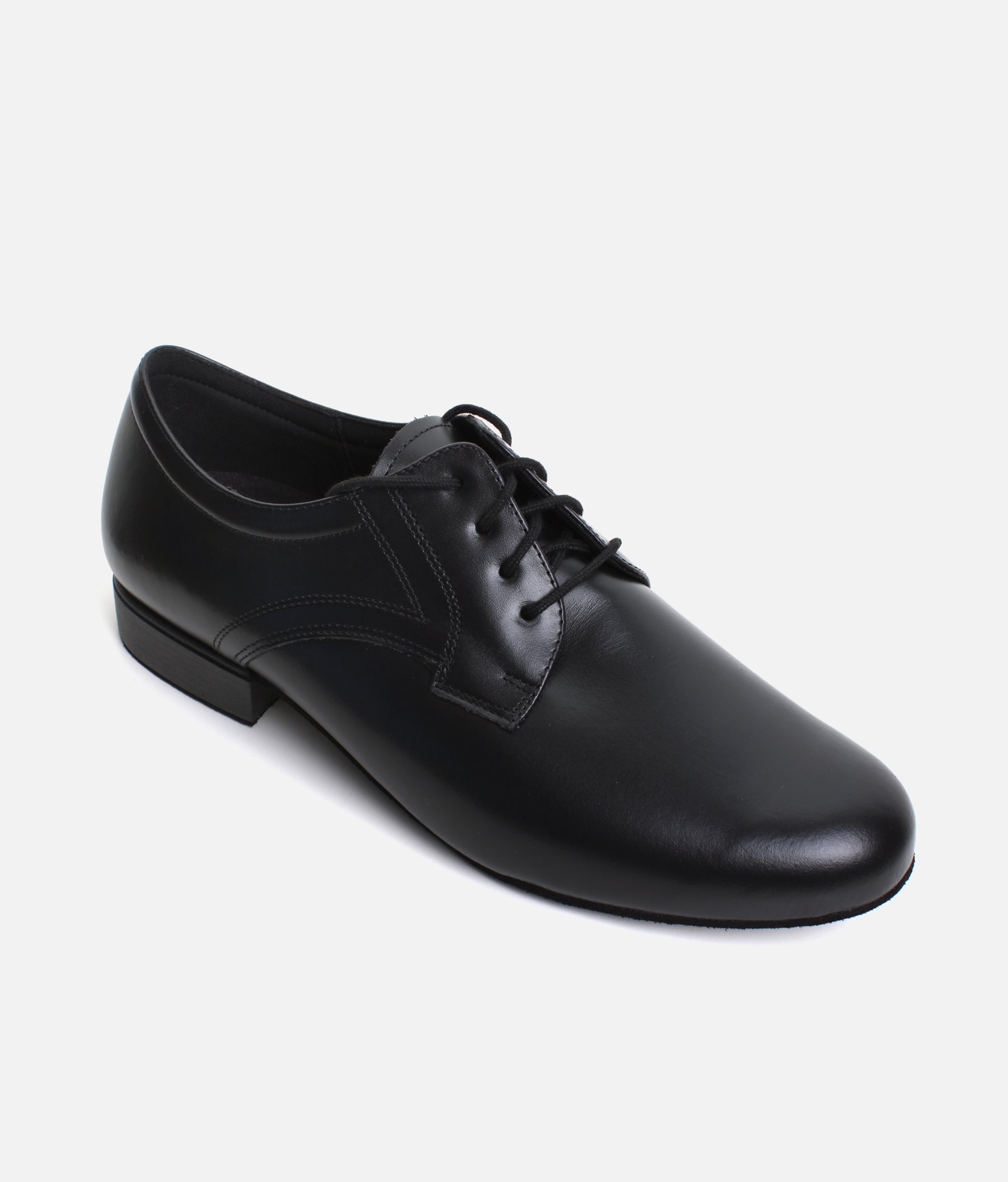Mens Dance Shoes, Derby Style Ballroom Shoes with Shock Absorbing Heel - 085