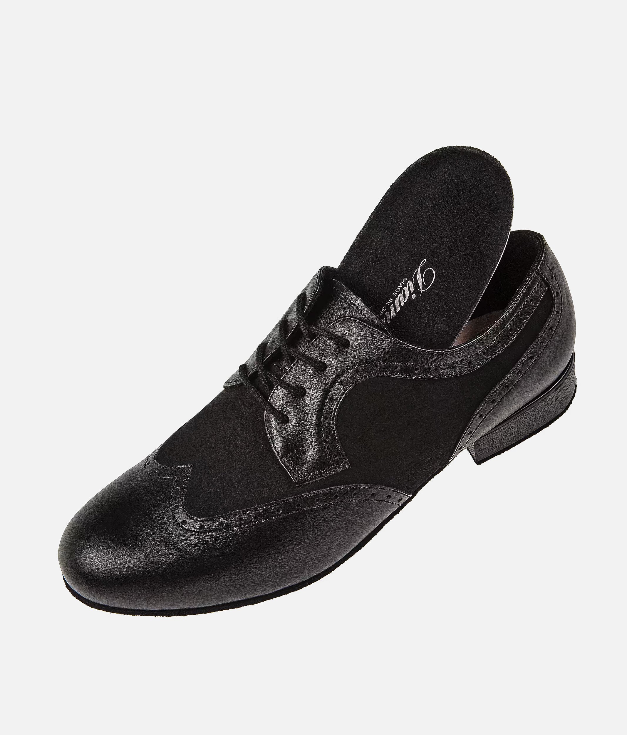 Mens Dance Shoes, Derby Brogue Style, Wide Fit Ballroom Shoes - 089