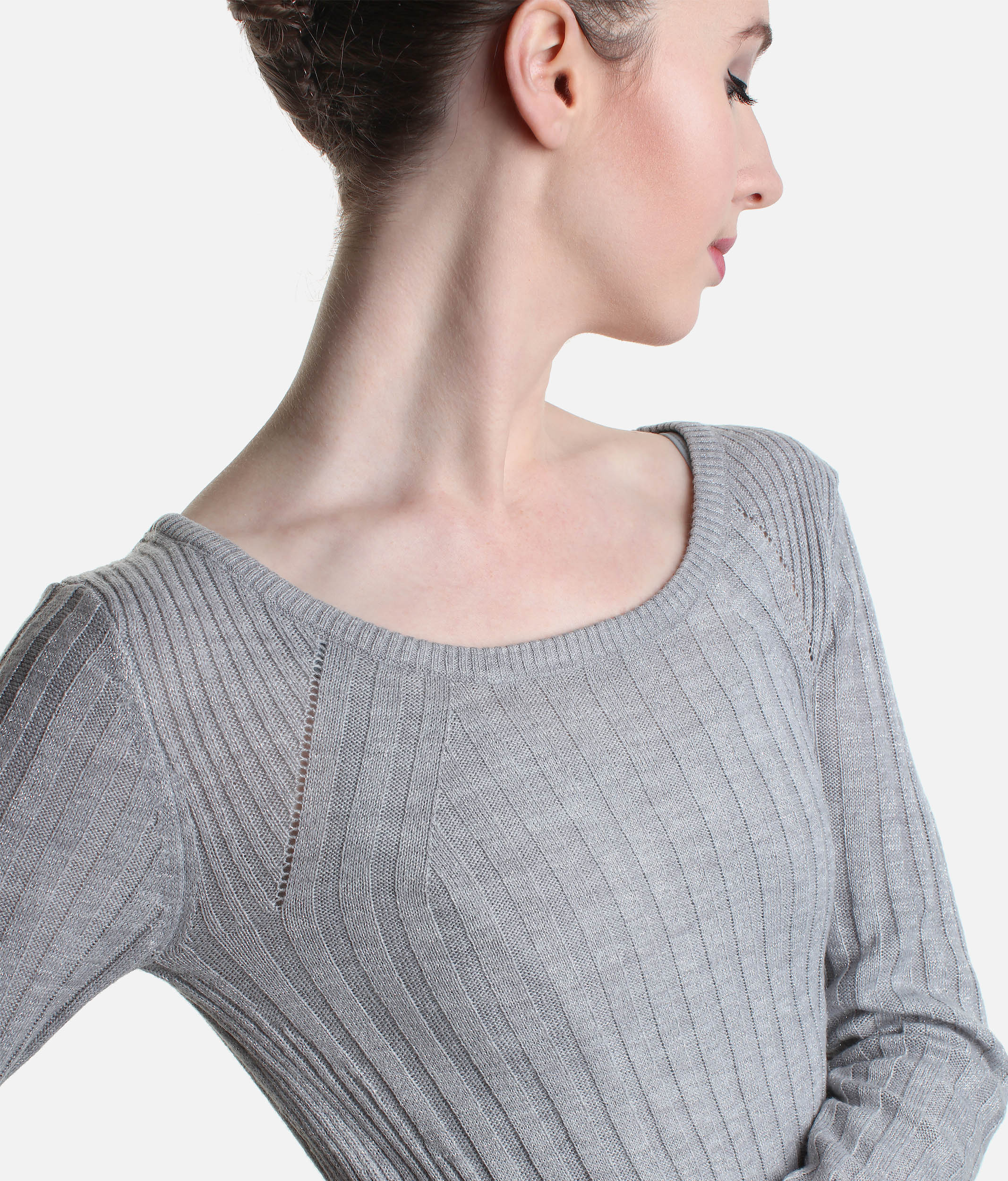 Grey twist cheap back jumper