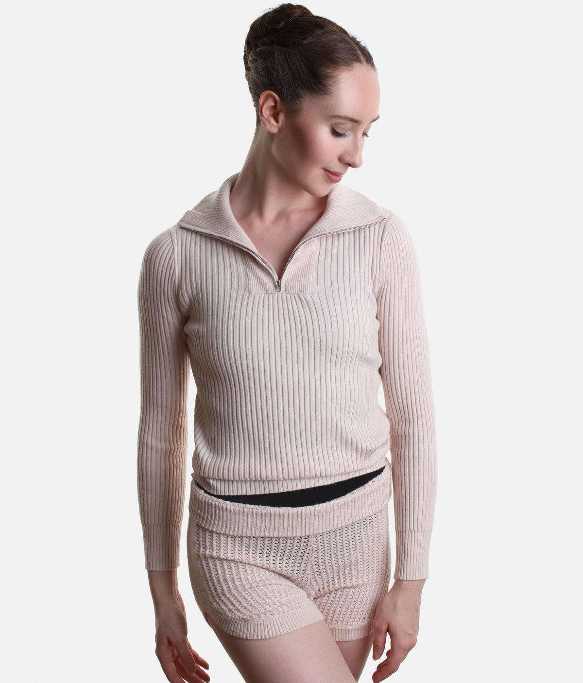 Capezio Lynch CK11015W – Quarter Zip Knit Warm-Up Jumper