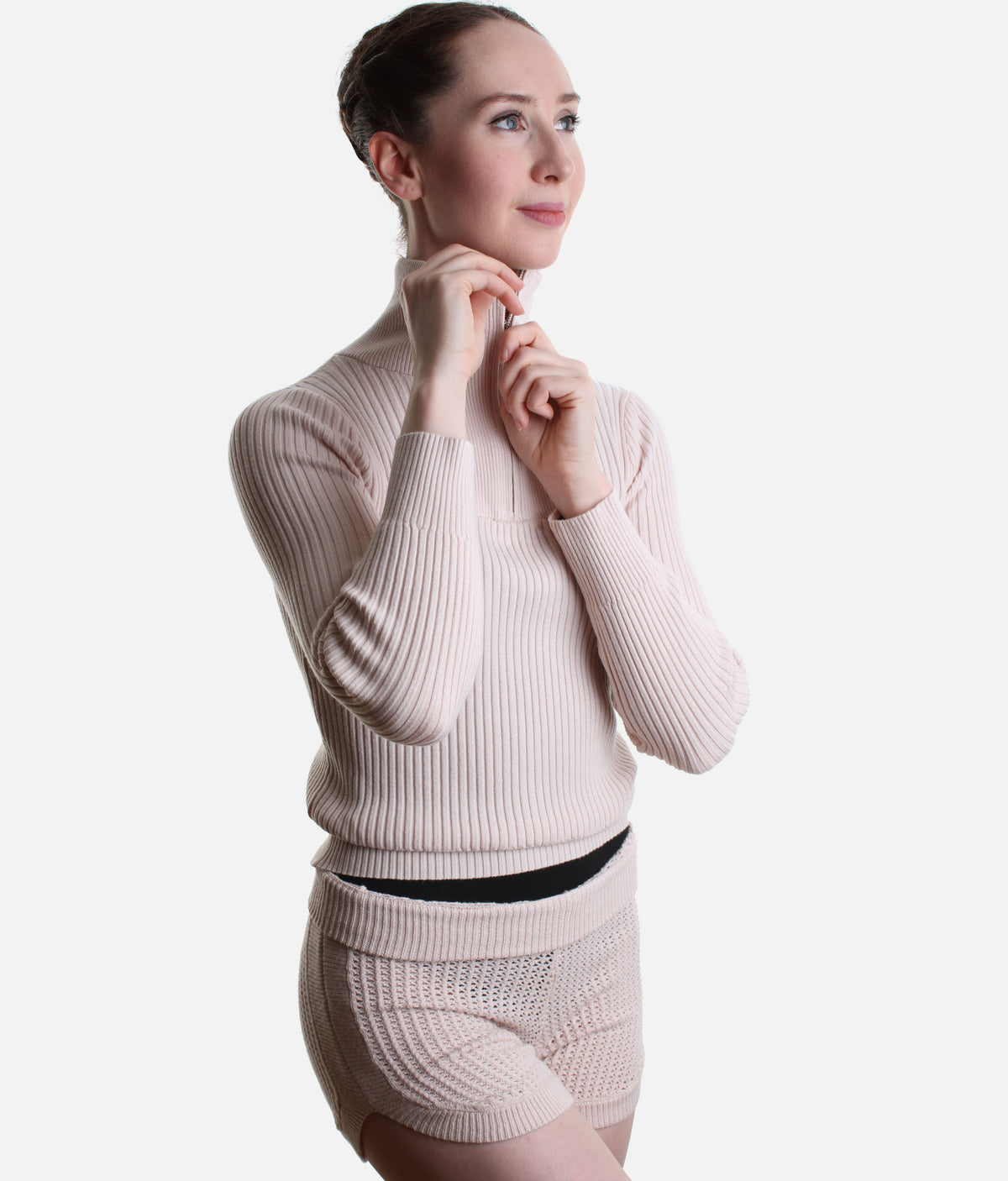 Capezio Lynch CK11015W – Quarter Zip Knit Warm-Up Jumper