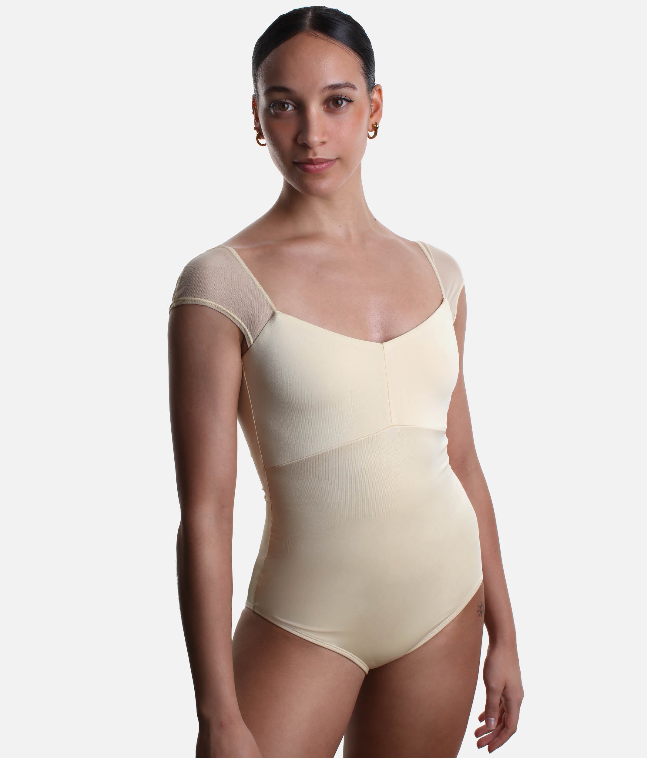MOONSTRUCK Cap Sleeve Ballet Leotard, Mesh Sleeve Studio Essential - 12603W