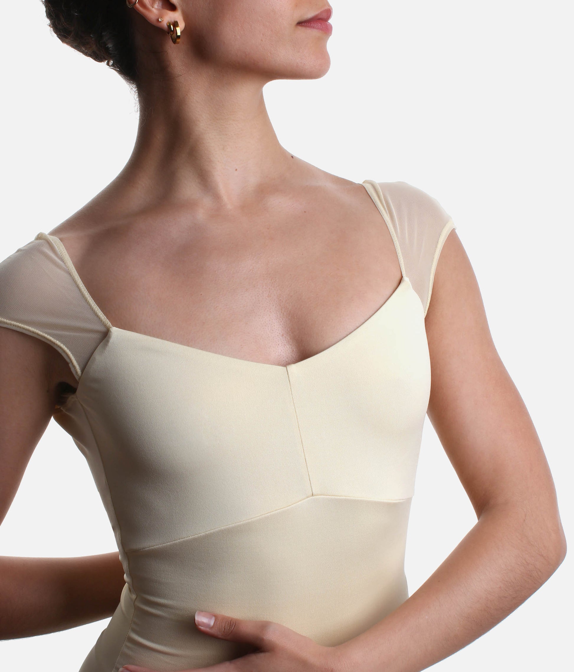 MOONSTRUCK Cap Sleeve Ballet Leotard, Mesh Sleeve Studio Essential - 12603W