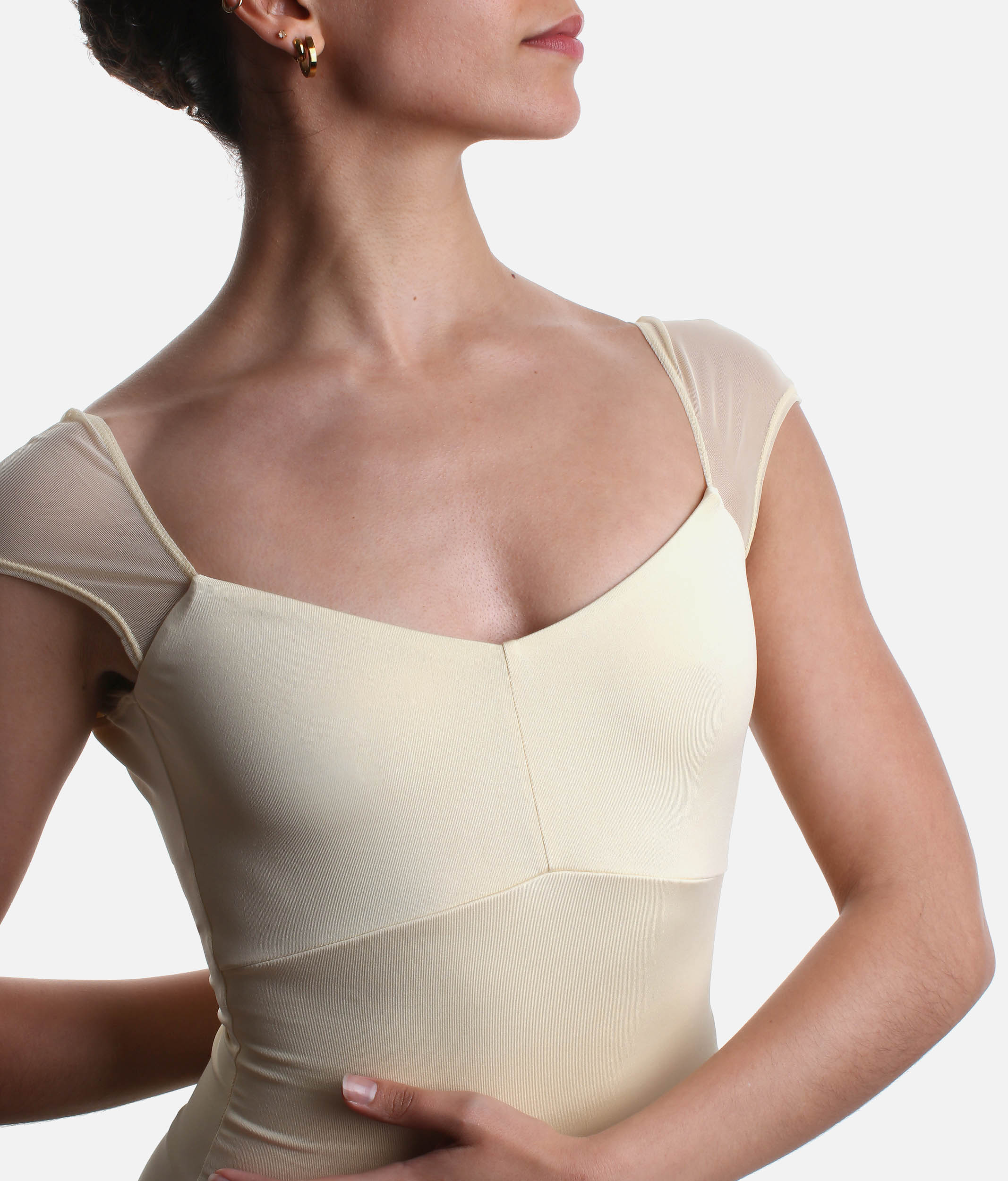 MOONSTRUCK Cap Sleeve Ballet Leotard, Mesh Sleeve Studio Essential - 12603W