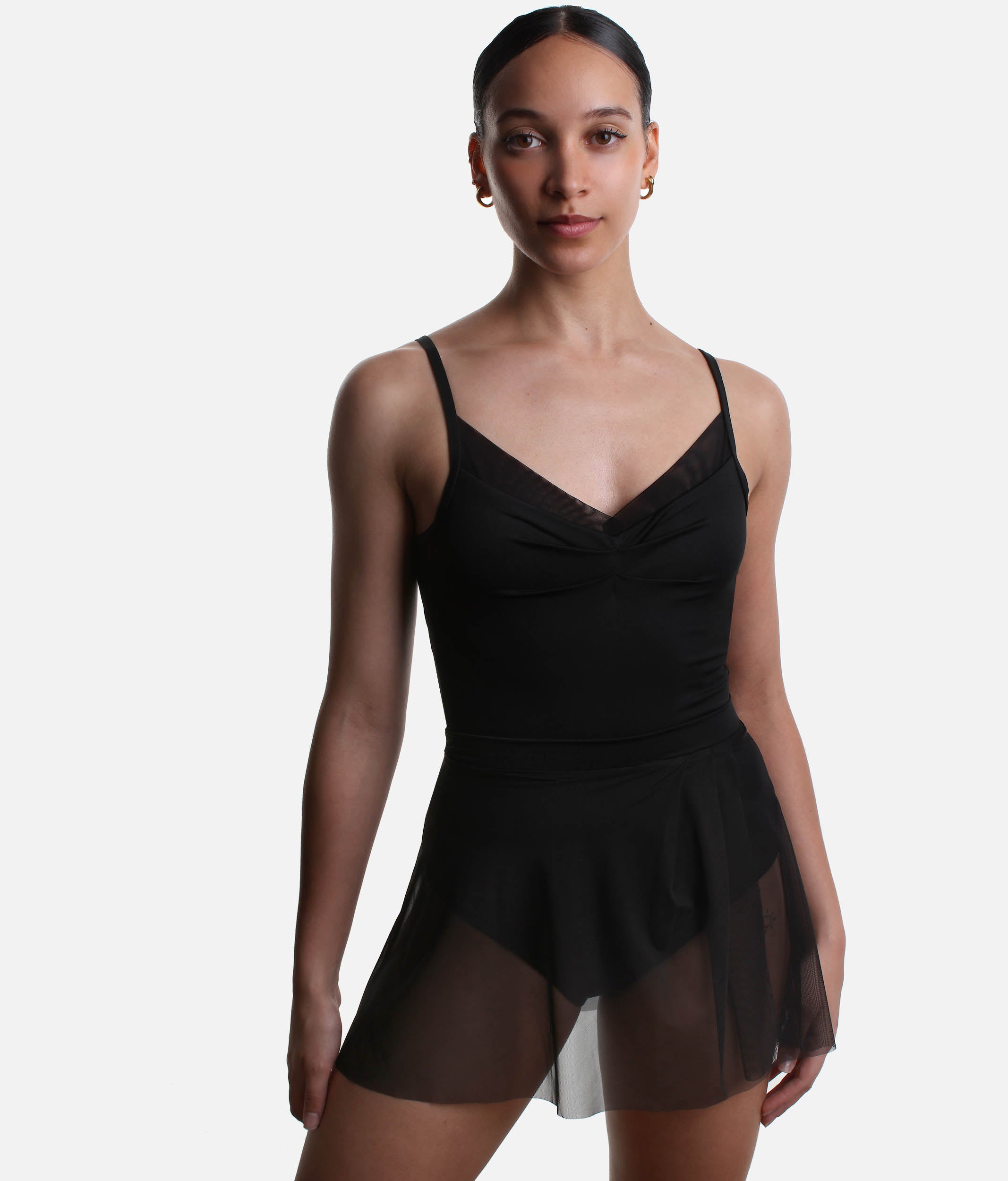 Faux Wrap Pull-on Skirt, Sheer SENTIMENTAL Skirt with Flattering Fit - 12605W