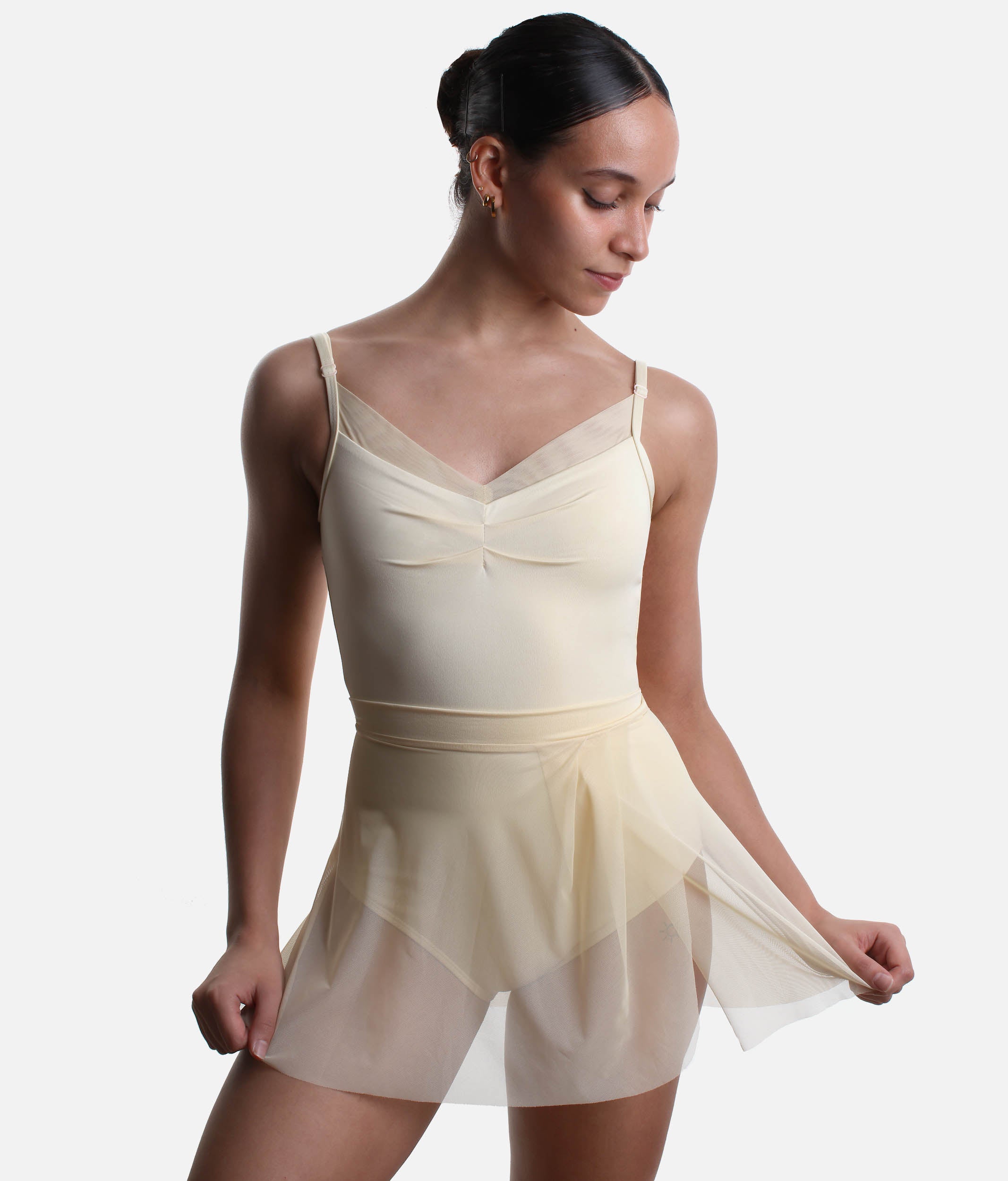 Faux Wrap Pull-on Skirt, Sheer SENTIMENTAL Skirt with Flattering Fit - 12605W