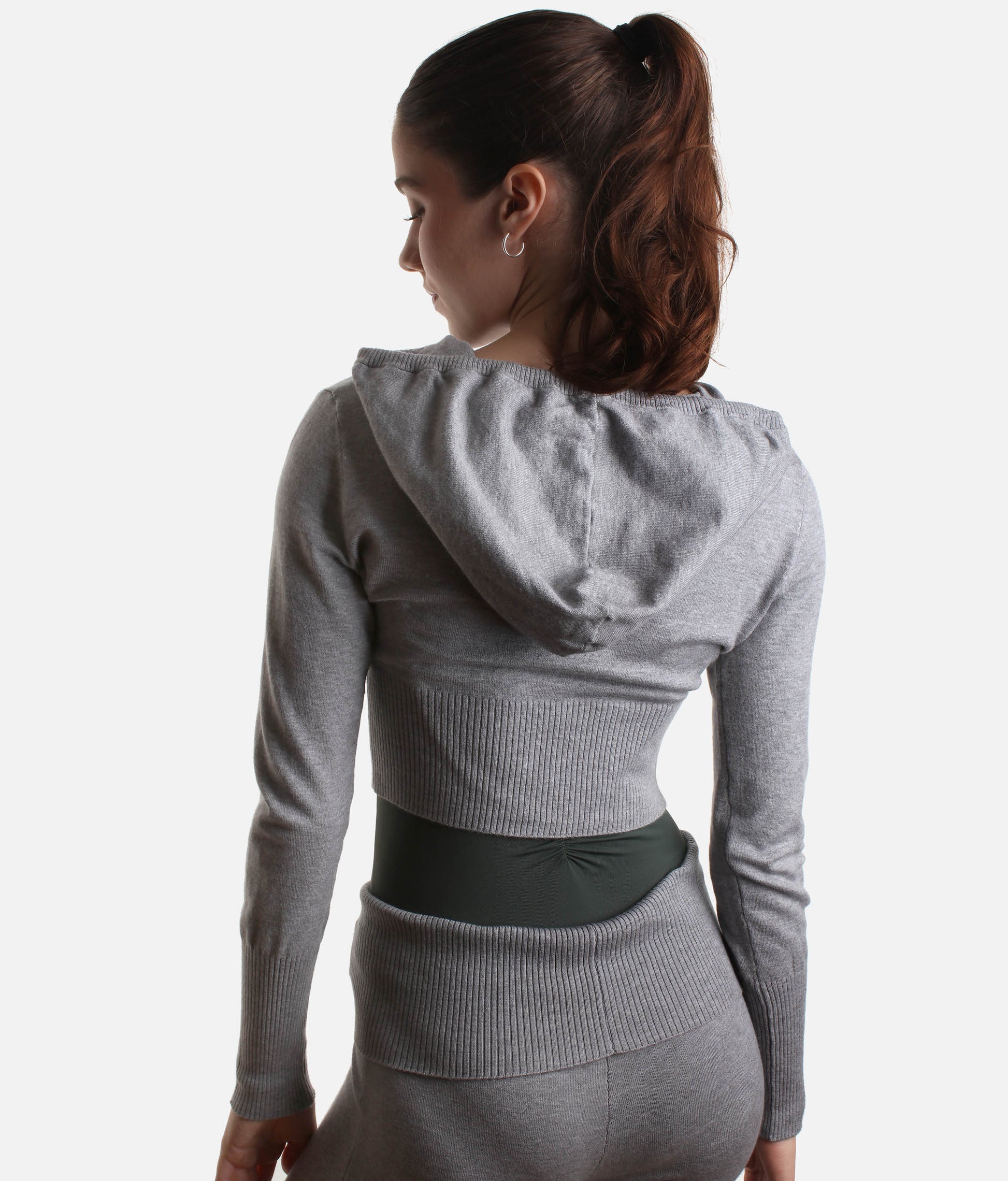 Orion Knit Hoodie for Dancers, Soft & Stretch Zip-Up Warm-Up Layer - J13003