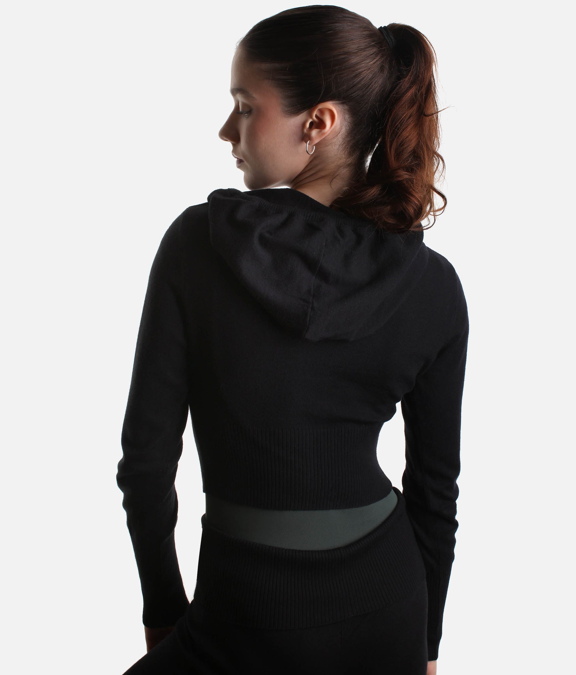 Orion Knit Hoodie for Dancers, Soft & Stretch Zip-Up Warm-Up Layer - J13003