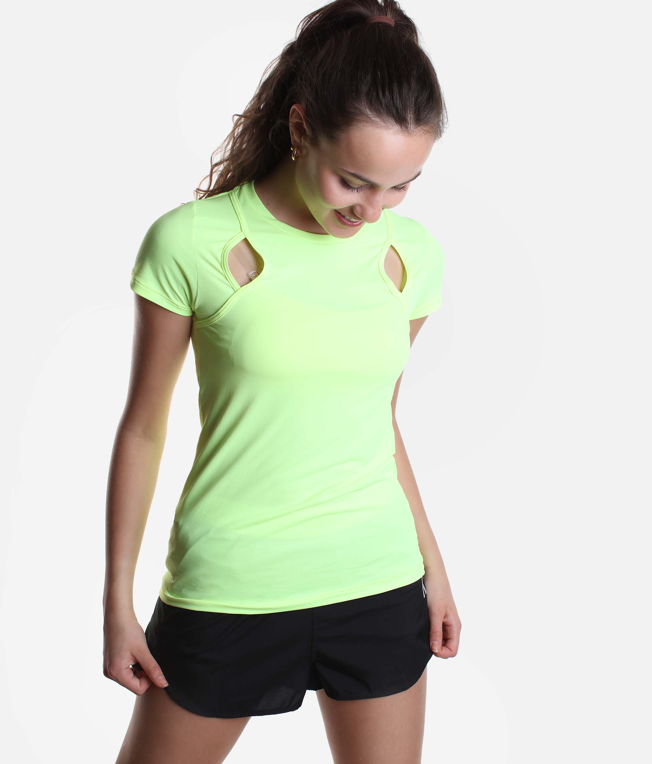 Neon store green shirt