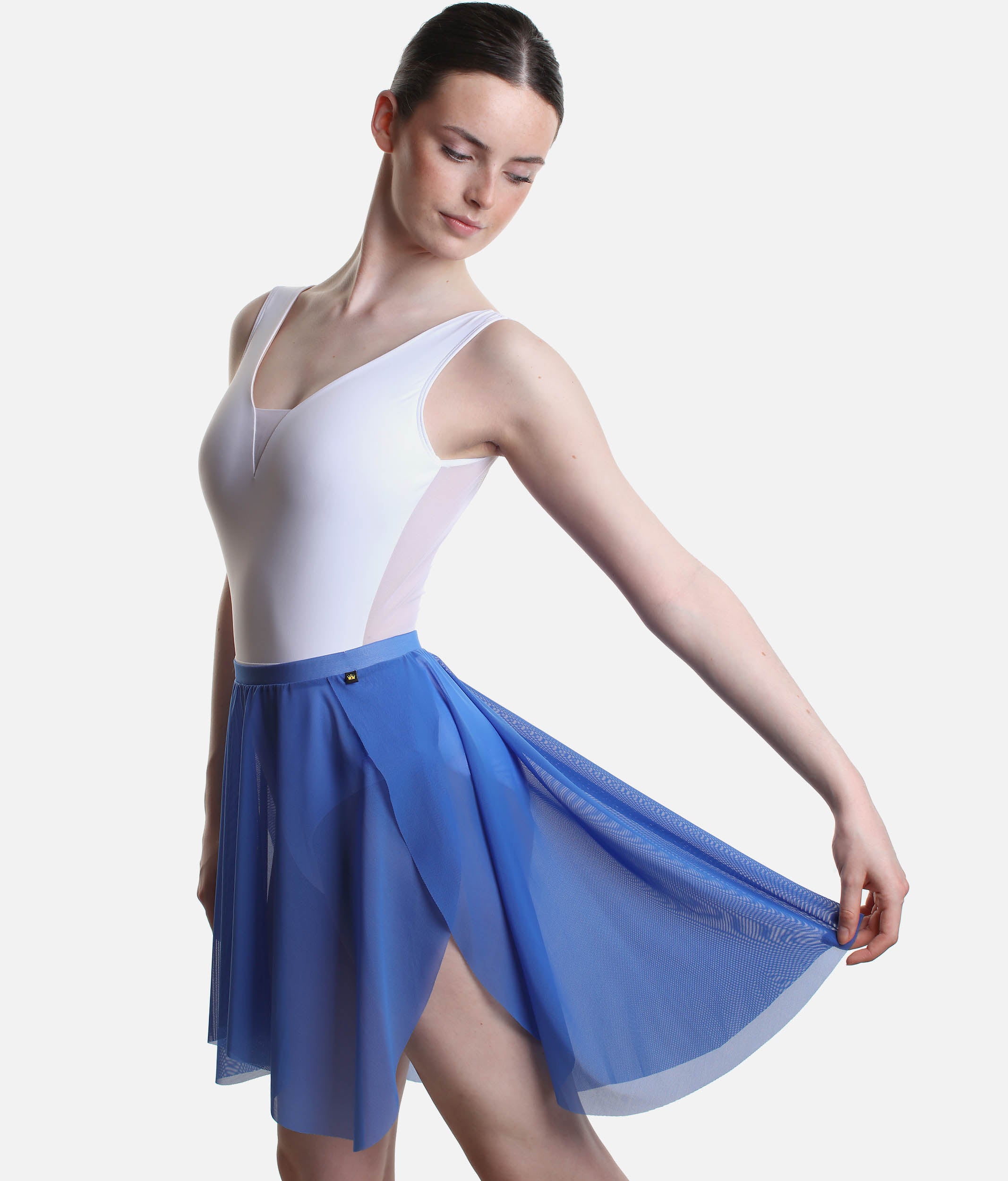 Mariia Collection Pull On Ballet Skirt with Mesh Panels Dance World