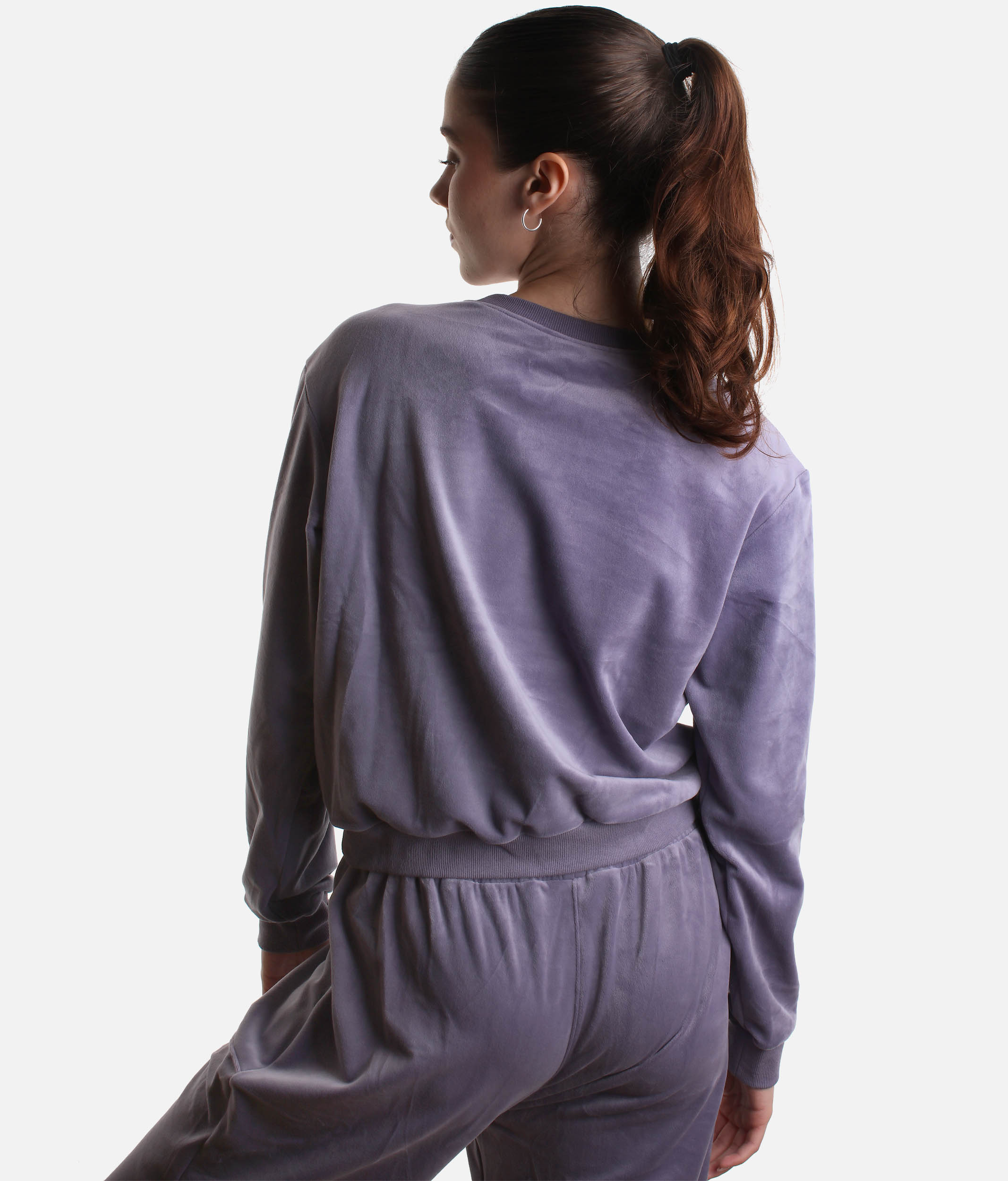 Caroline Velvet Crew Neck Jumper for Dancers, Ultar Soft Warm-Up Sweater - Z30015