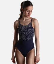 Daisy Camisole Strap Leotard, Elegant Floral Ballet Dancewear - 31667