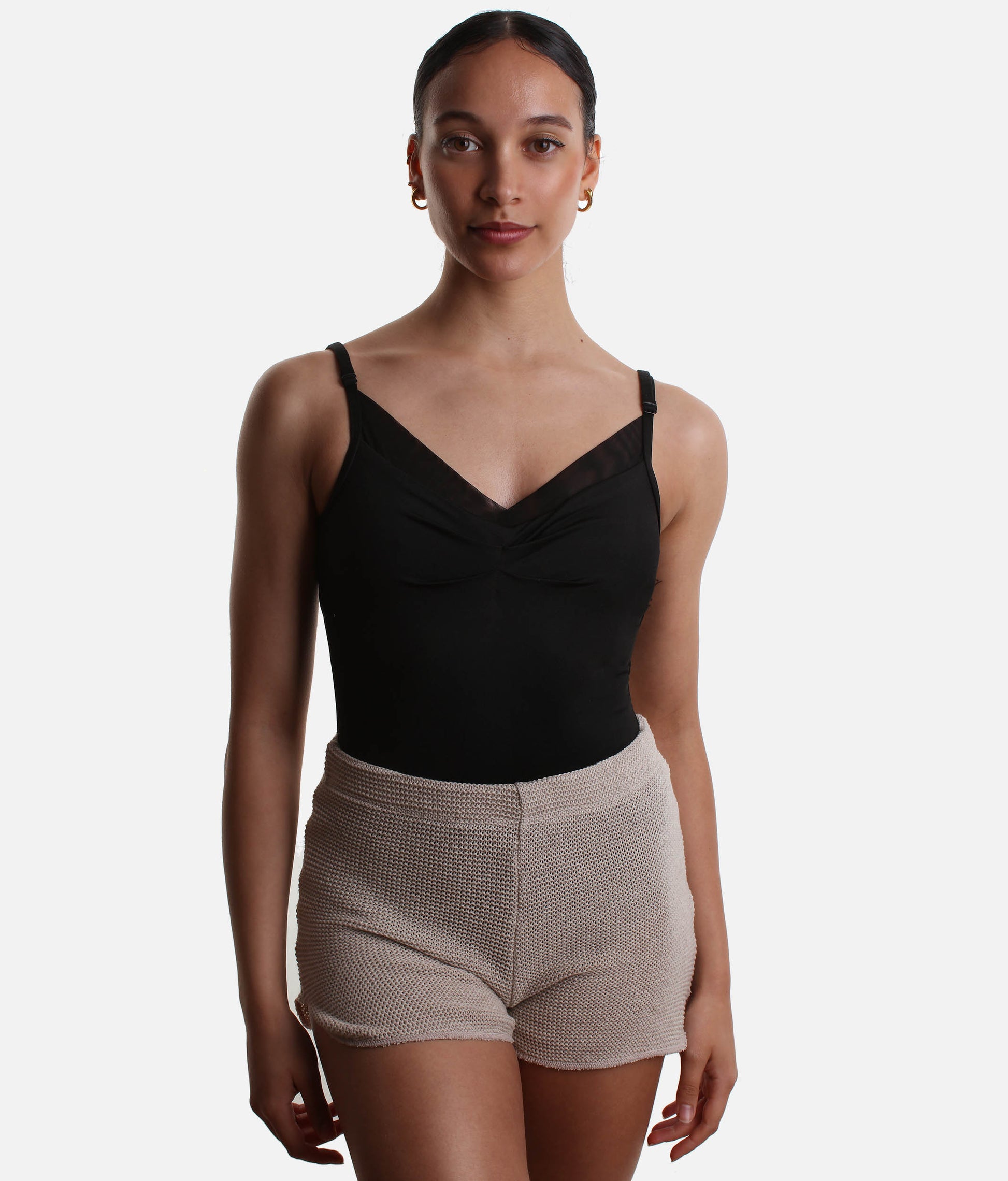 HENRIETTE High-Waisted Knit Shorts, Ballet Warm-Up Essential - 5576