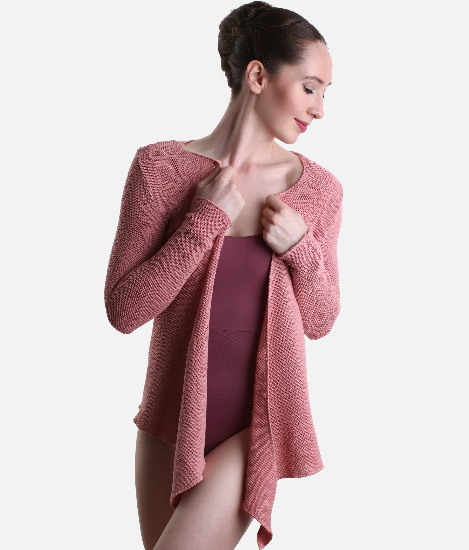 HELGA Knitted Crossover Ballet Warmup Top, Soft Cotton Wrap for Dancers - 6673