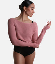 HUMAIRA Cropped Raglan Long-Sleeve Dance Sweater for Ballet Warmup - 6674