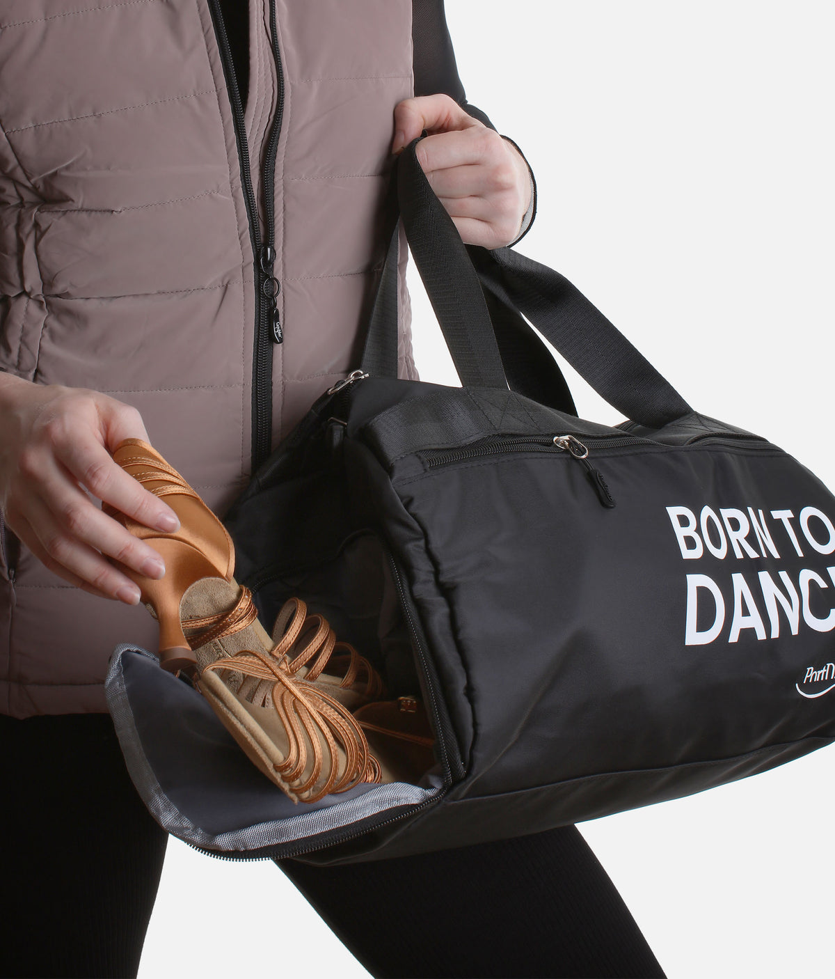 Born to Dance Sports Bag with Shoe Compartment