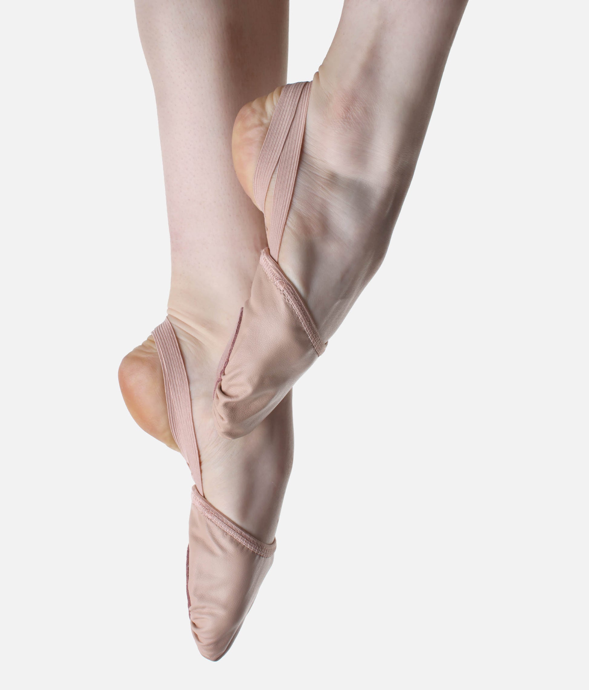 BA42 - Leather Half-Sole Dance Shoes, Contemporary Footwear with Suede Sole