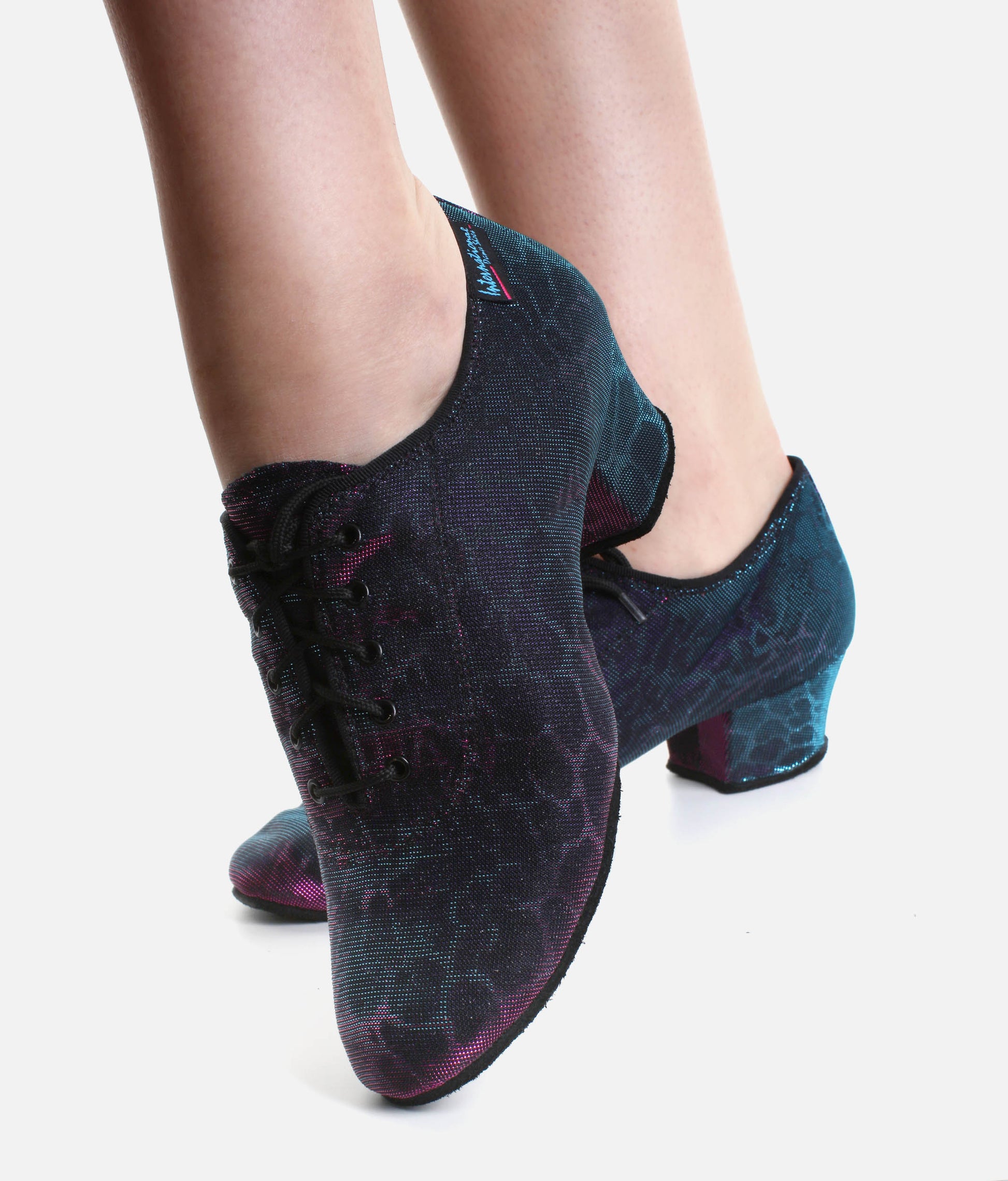 Split Sole Ballroom & Latin Dance Practice Shoe - HEATHER BluePink Panther