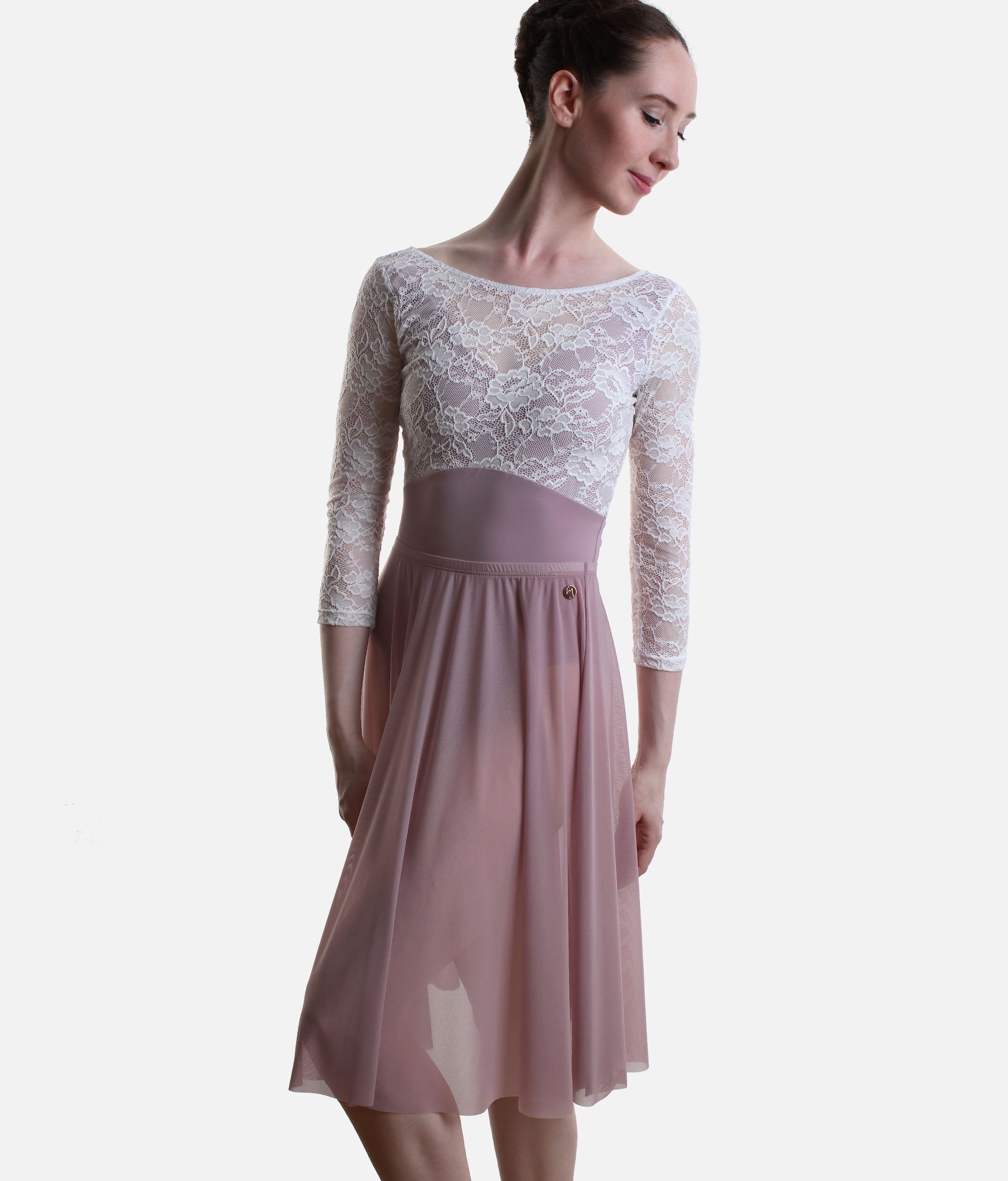 Long Mesh Ballet Skirt, Pull-On Ballet Rehearsal Skirt - ARIANA