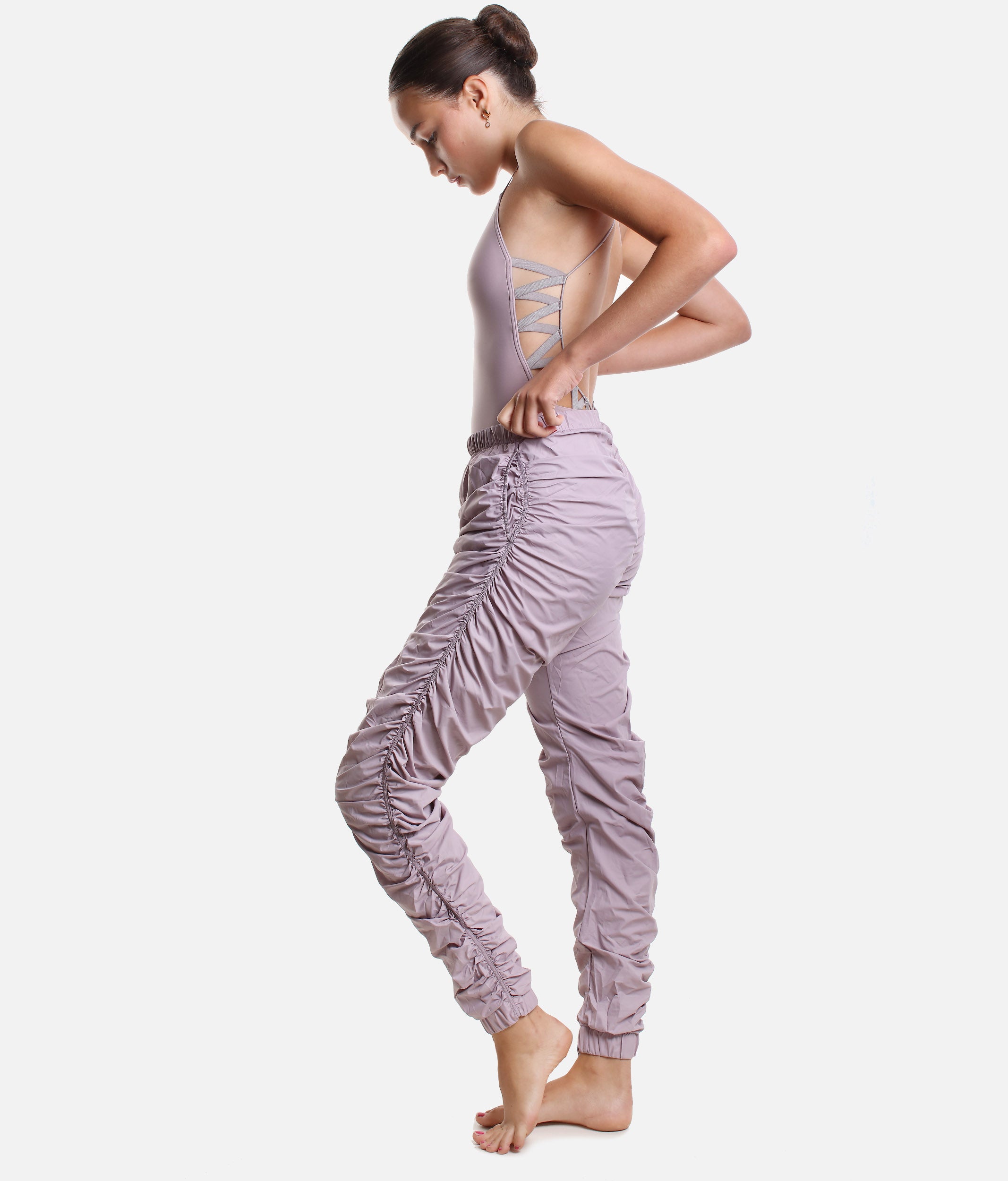 Ruched track pants sale