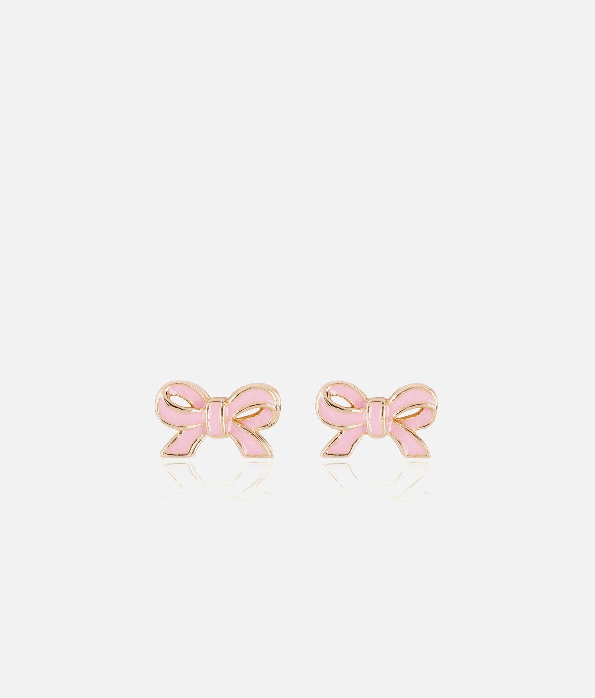 Safe Earrings for Girls Pink Bow Studs by Girl Nation Dance World