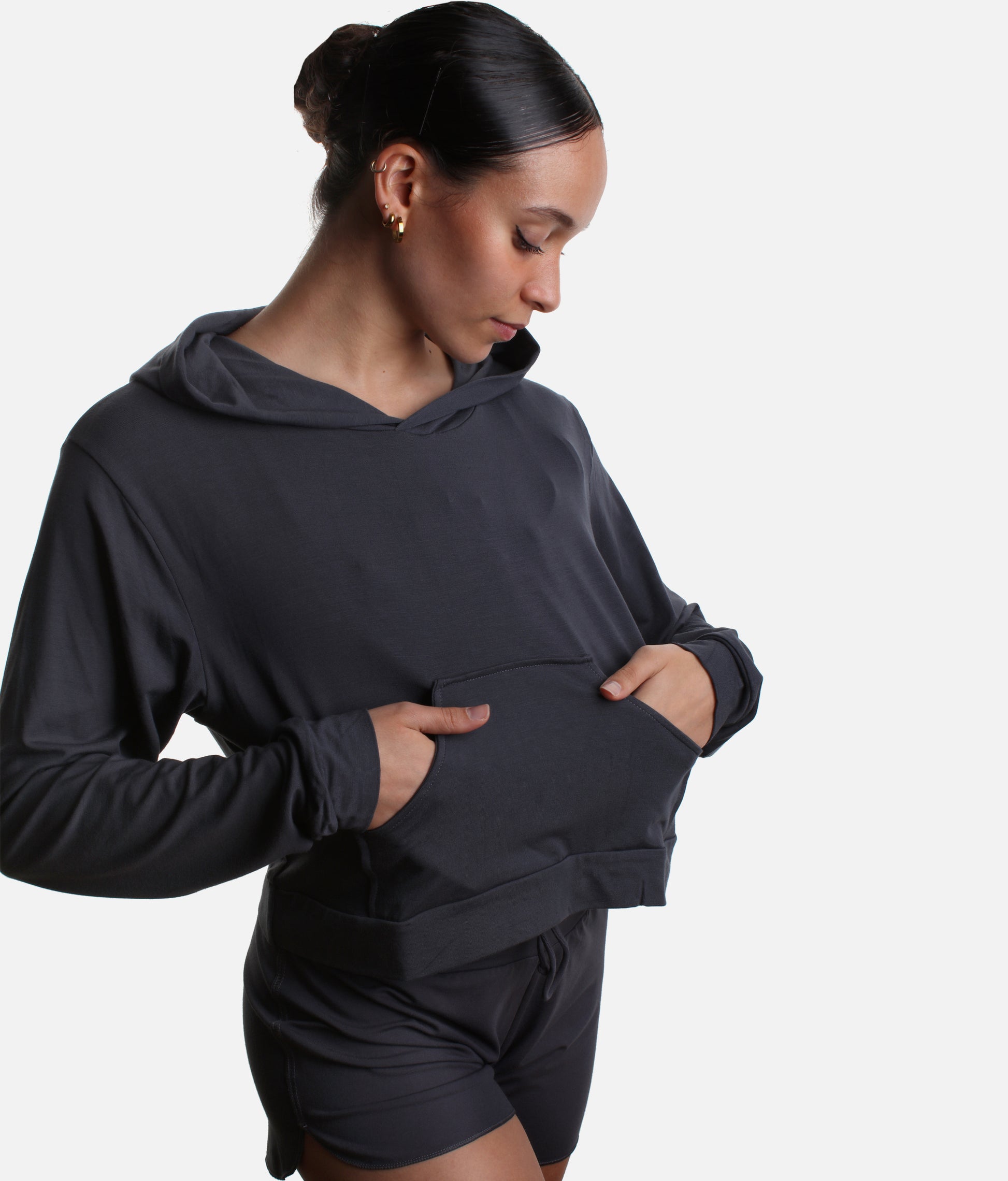 Cropped Hoodie, Soft Bamboo Dance Warm-Up Essential - REN